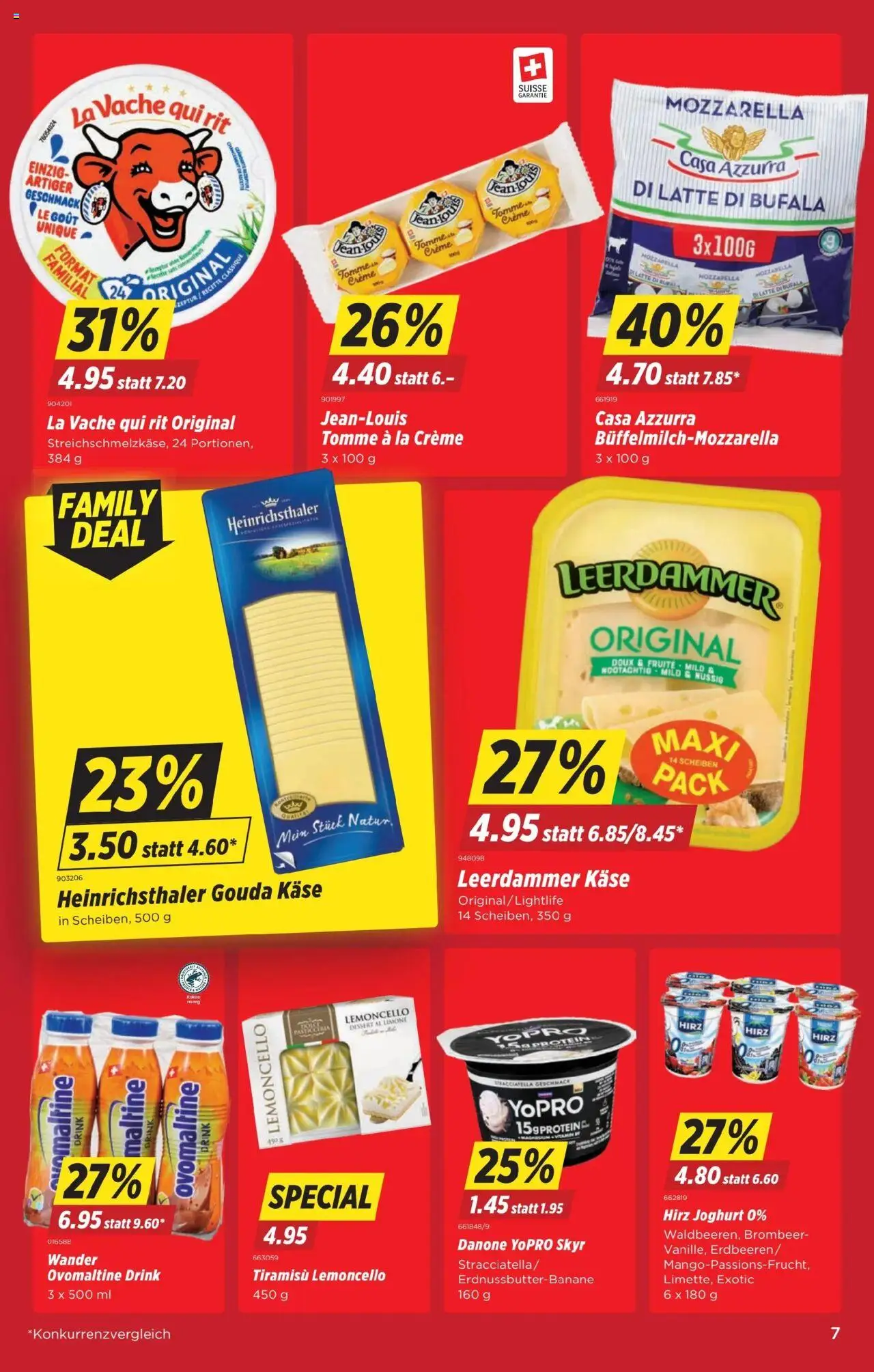Denner Aktionen ab 26.08.2025 | Seite: 7 | Produkte: Gouda, Käse, Joghurt, Creme