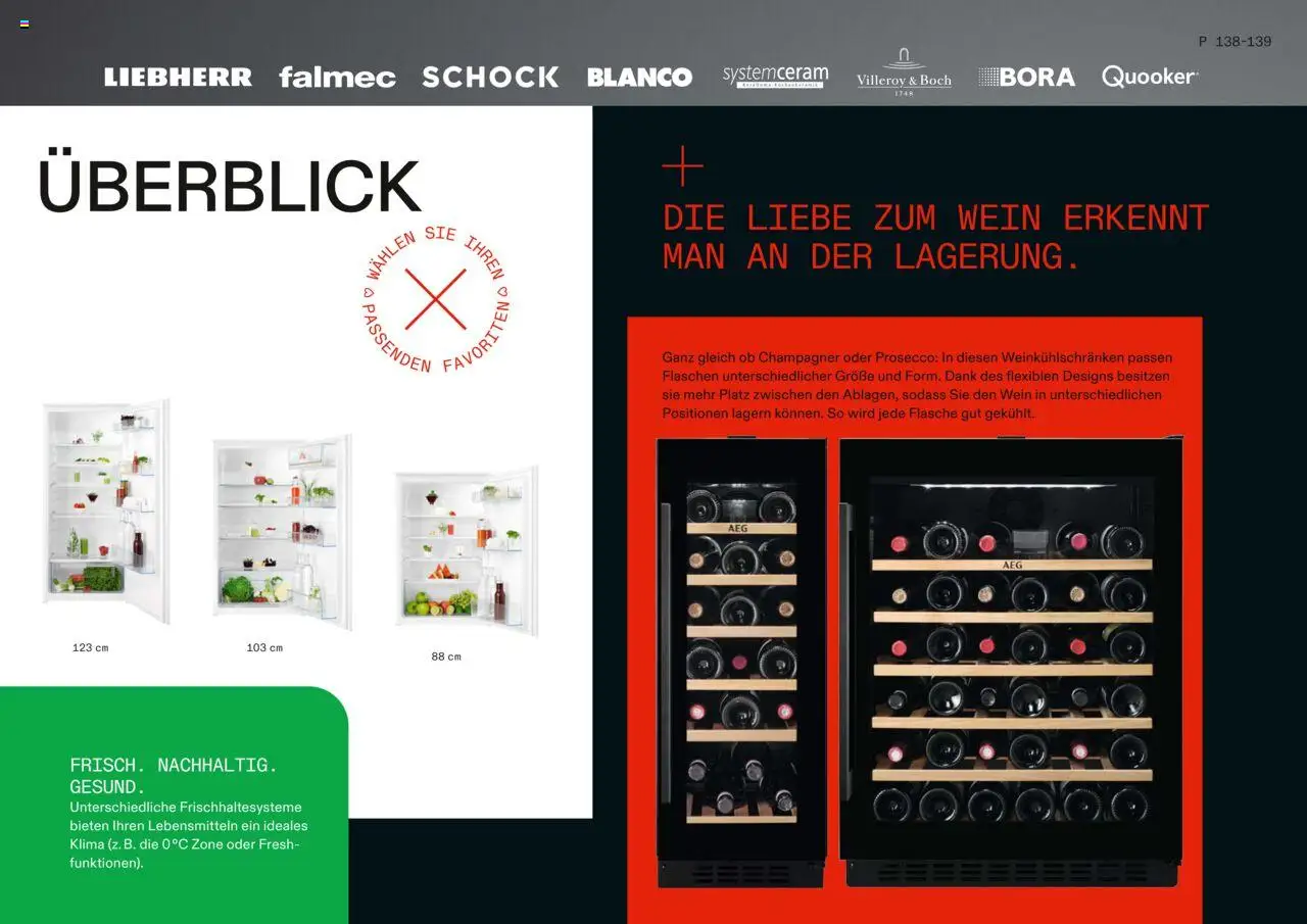 Höffner Alno – gültig ab 22.09.2025 | Seite: 139 | Produkte: Liebherr, Prosecco, Wein