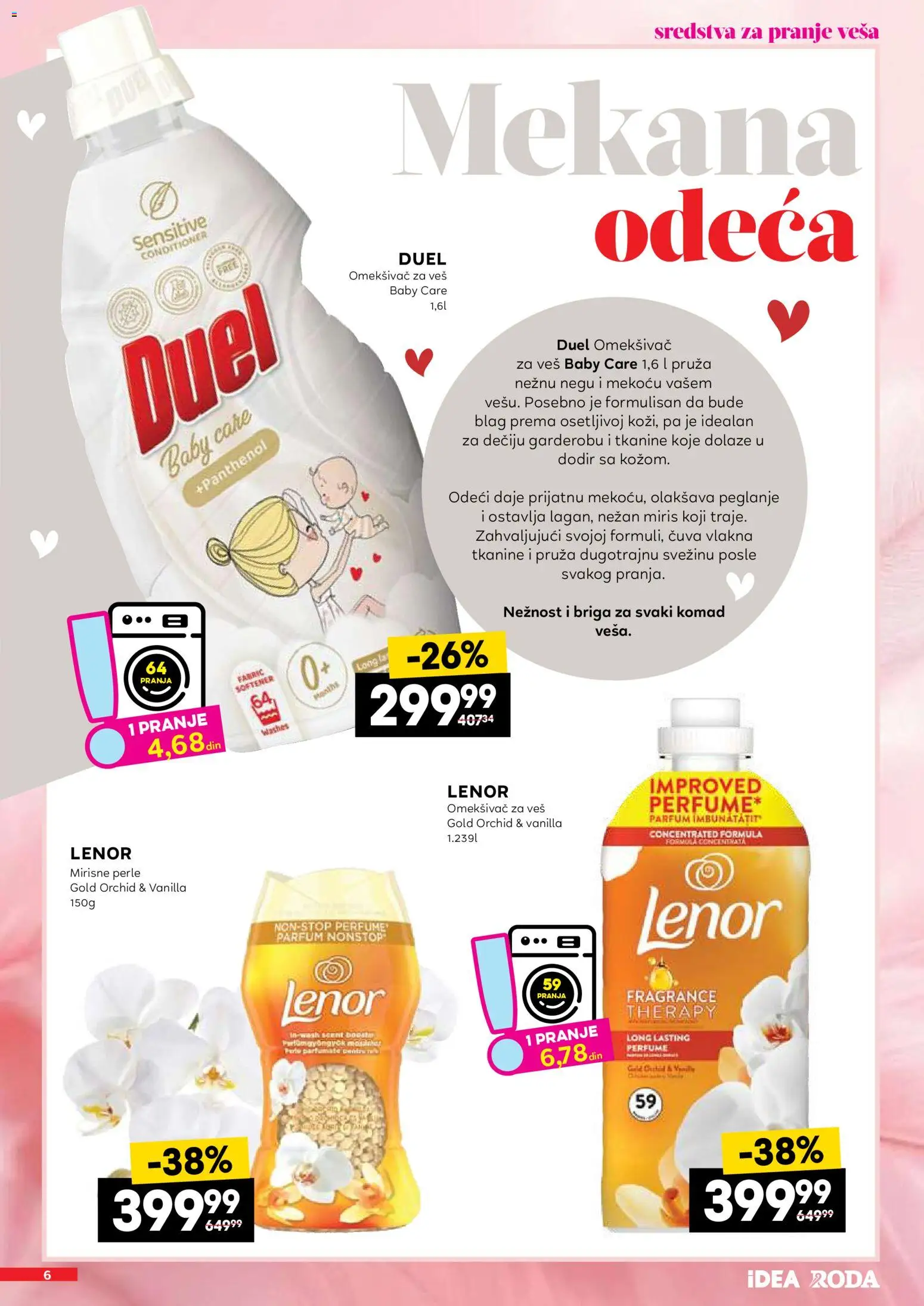 Roda katalog - važi od 19.03.2026 | Strana: 6 | Proizvode: Lenor, Miris, Odeća, Omekšivač za veš