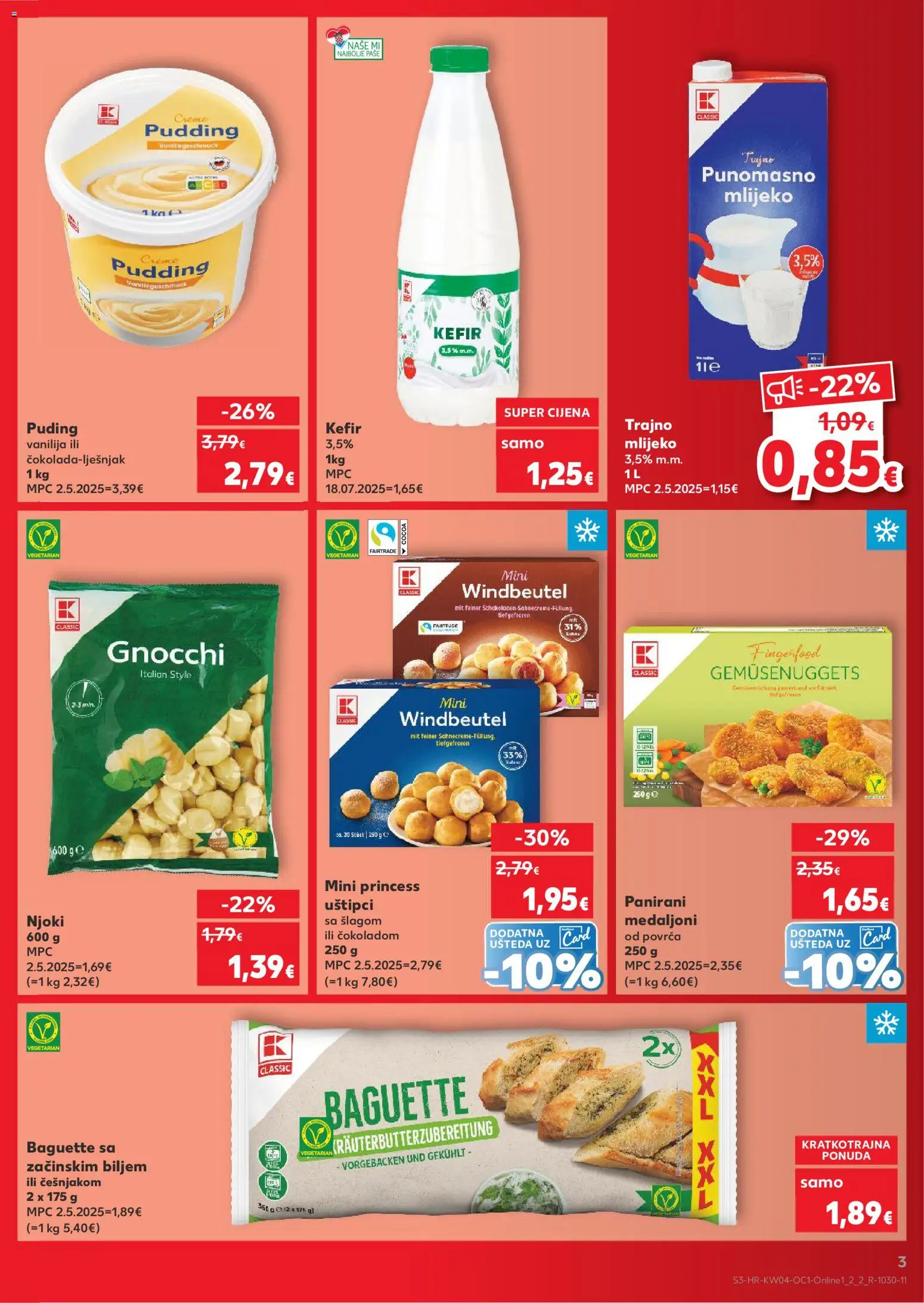 Kaufland katalog | vrijedi od 21.01.2026 | Stranica: 3 | Proizvodi: Mlijeko, Puding, Njoki, Kefir