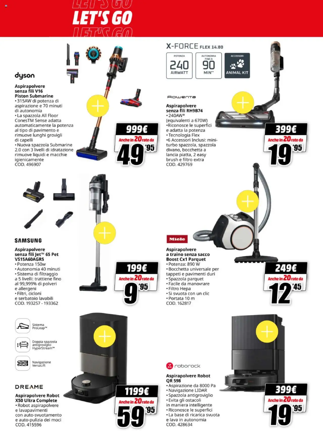 Volantino Media World del 13.10.2025 | Pagina: 33 | Prodotti: Aspirapolvere, Miele, Robot, Navigazione