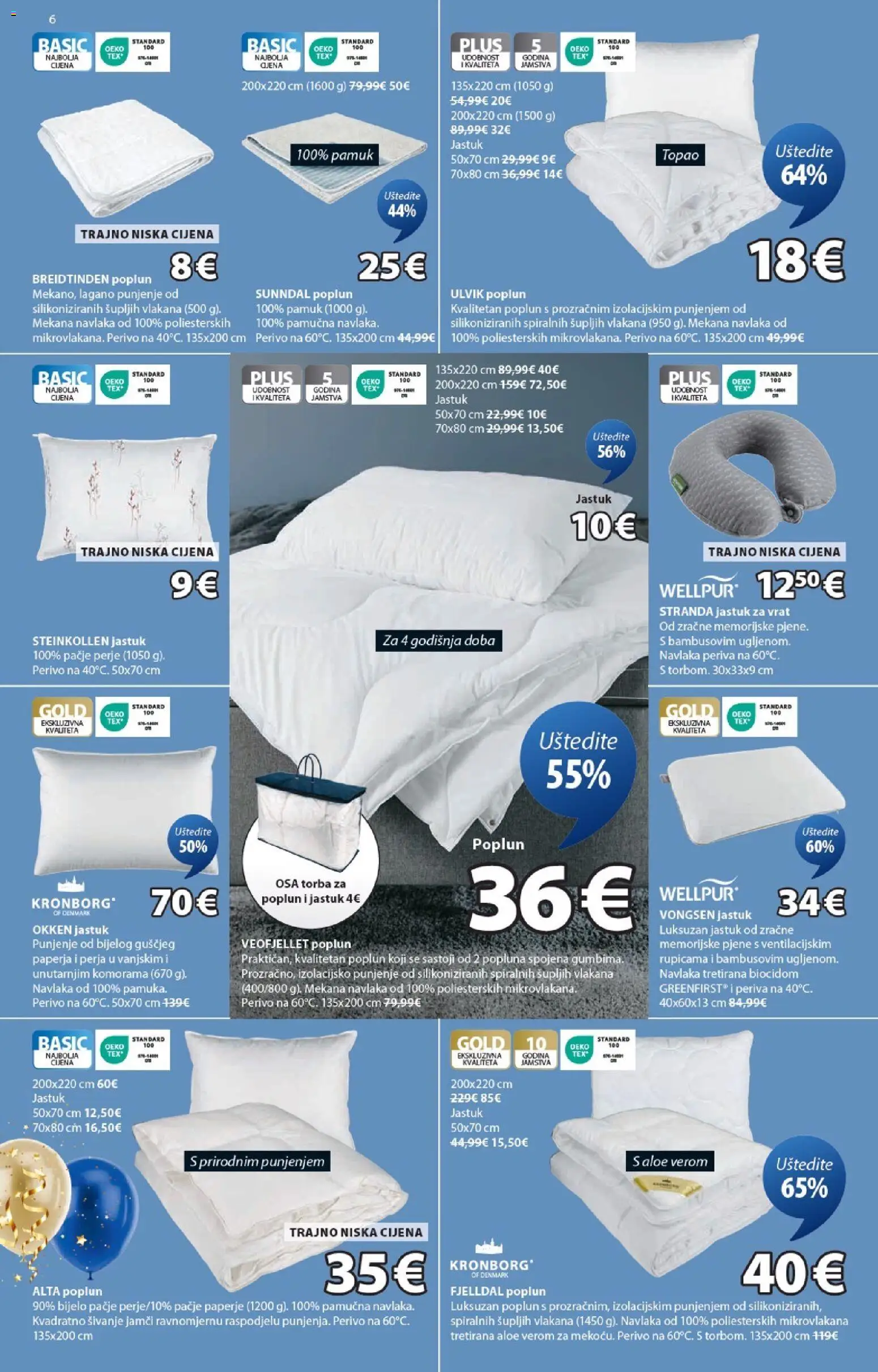 JYSK katalog | vrijedi od 22.10.2025 | Stranica: 6 | Proizvodi: Jastuk, Poplun, Torba