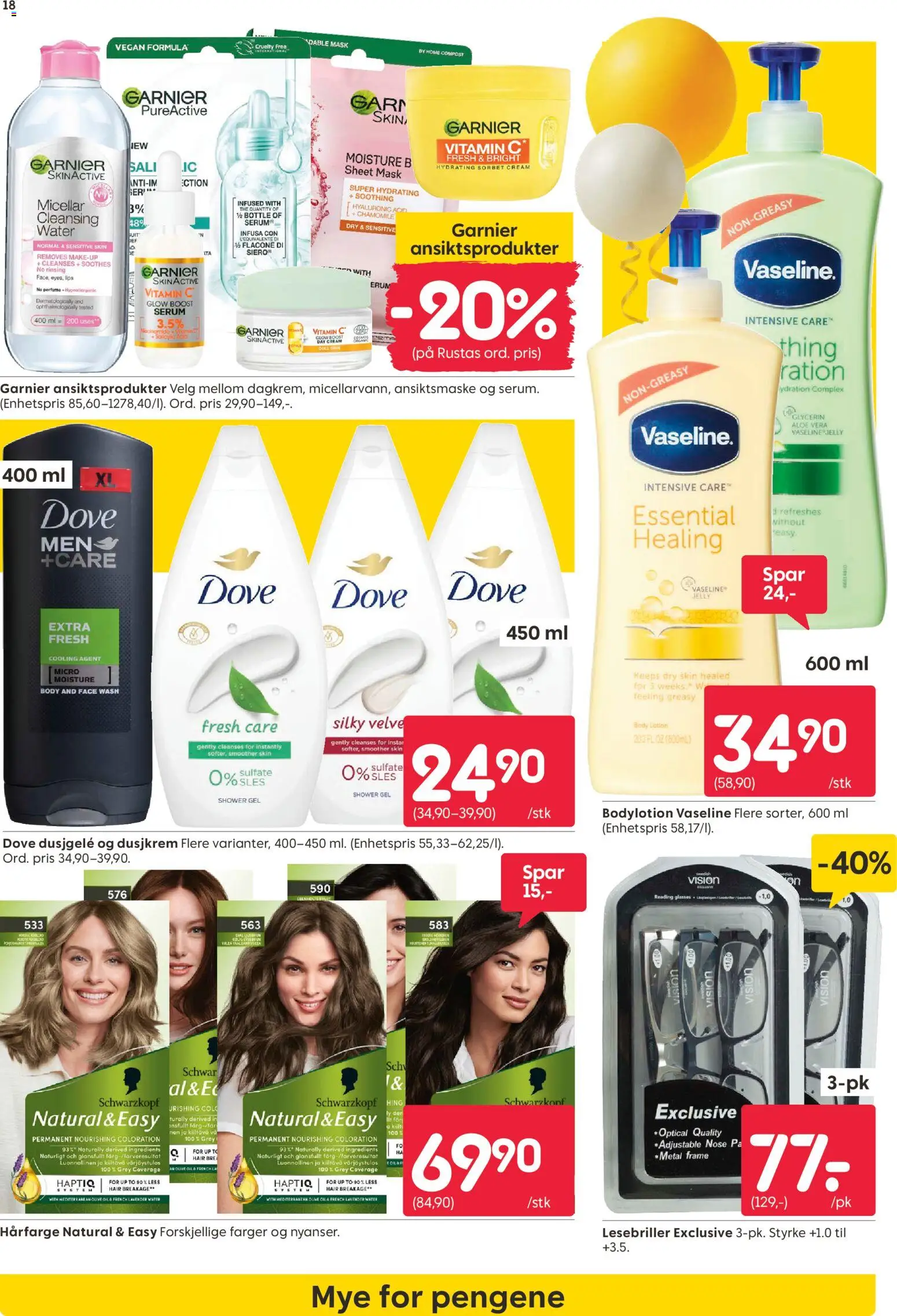 {H1} | Side: 18 | Produkter: Dusjgelé, Dusjkrem, Blouse, Gâteaux secs