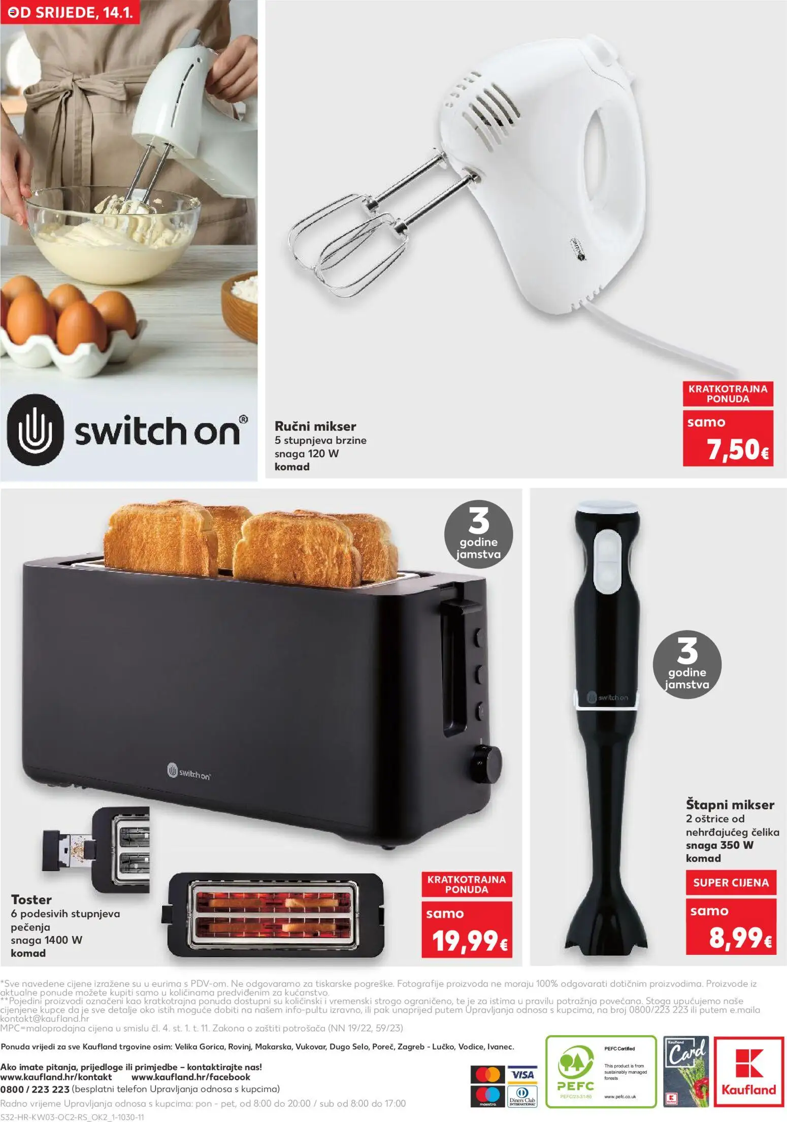 Kaufland katalog | vrijedi od 14.01.2026 | Stranica: 32 | Proizvodi: Mikser, Štapni mikser, Toster, Telefon