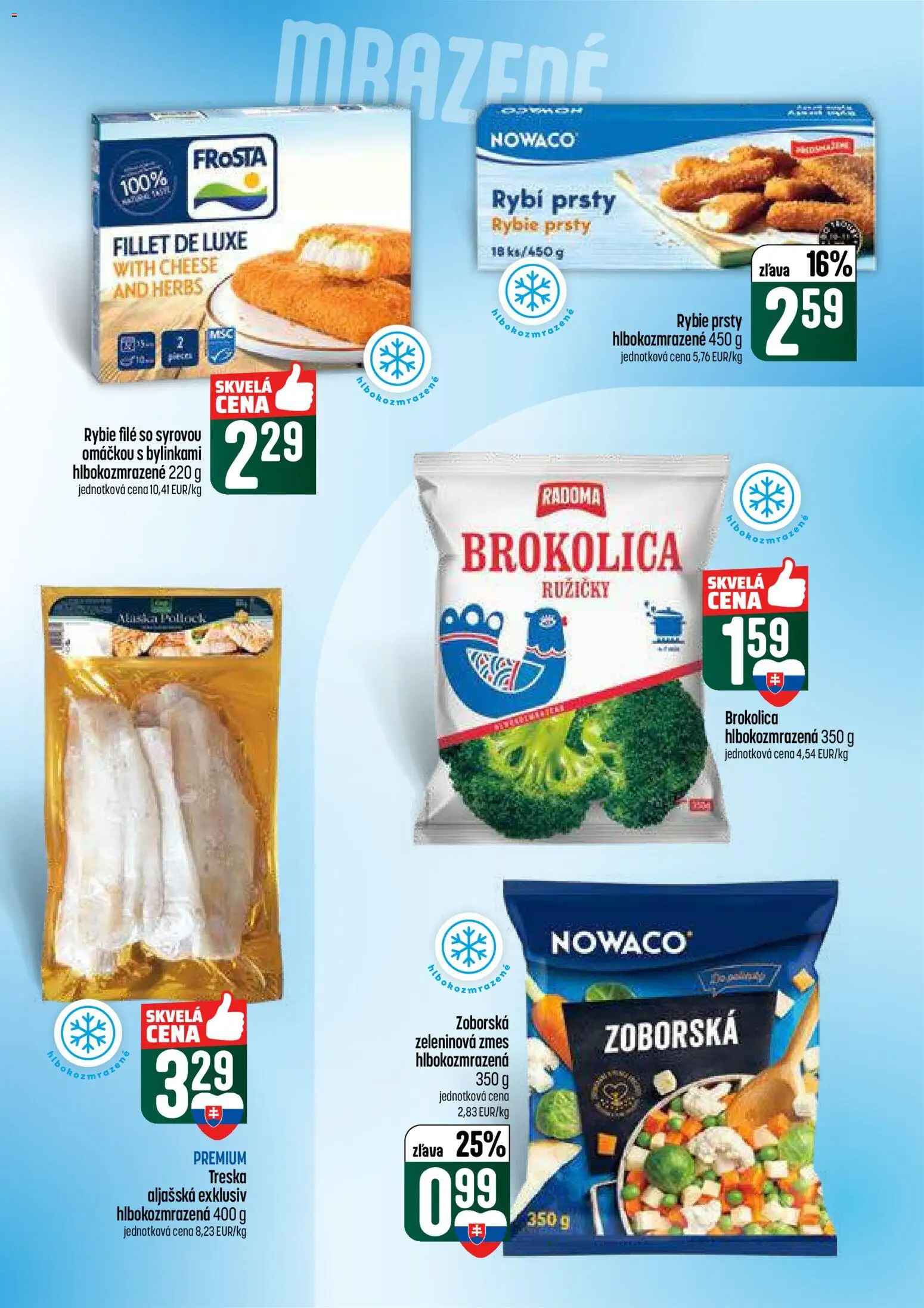 Nové COOP Jednota akcie – leták je platný od 19.02.2026 | Strana: 21 | Produkty: Brokolica, Maska, Treska