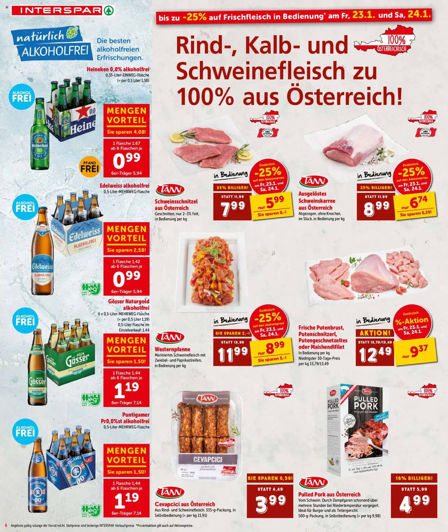 Interspar Flugblatt - Steiermark gültig ab 22.01.2026 | Seite: 6 | Produkte: Schweinefleisch