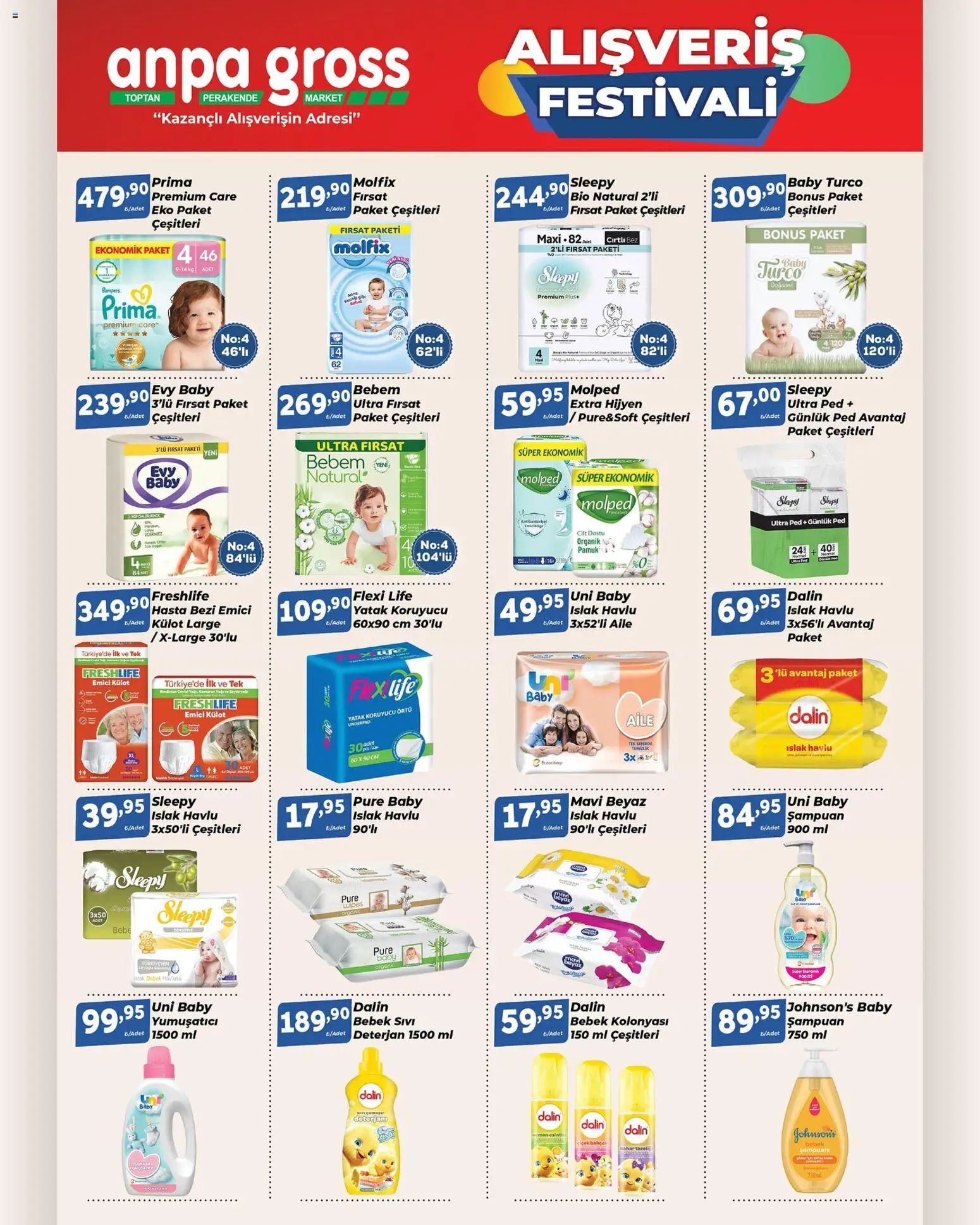 Anpa Gross Temizlikten hijyene, kişisel bakımdan konfora - 01.11.2025 tarihinden itibaren geçerlidir | Sayfa: 5 | Ürünler: Yatak, Şampuan, Deterjan, Yatak koruyucu