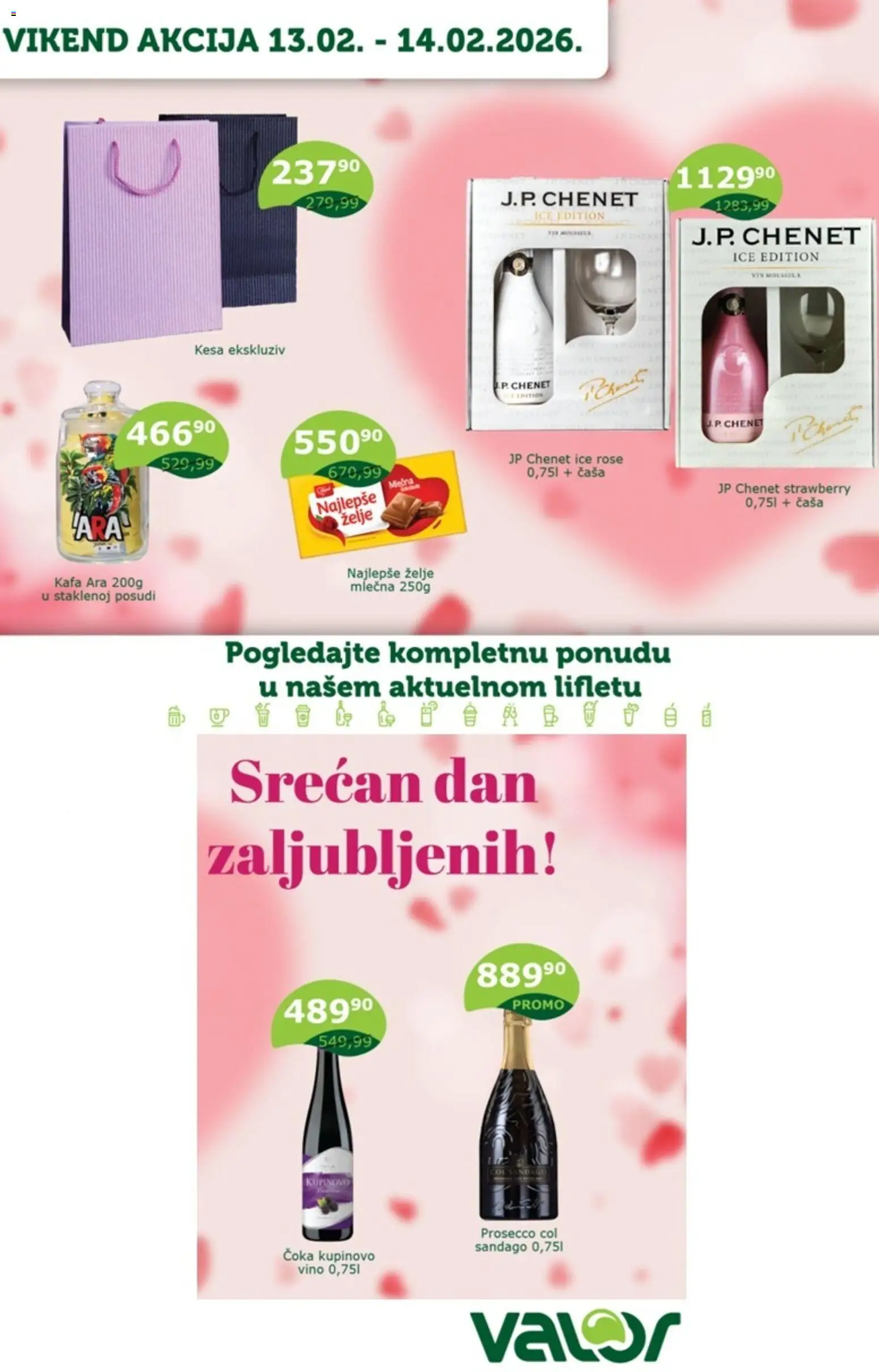 Valor katalog - važi od 13.02.2026 | Strana: 1 | Proizvode: Kafa, Vino