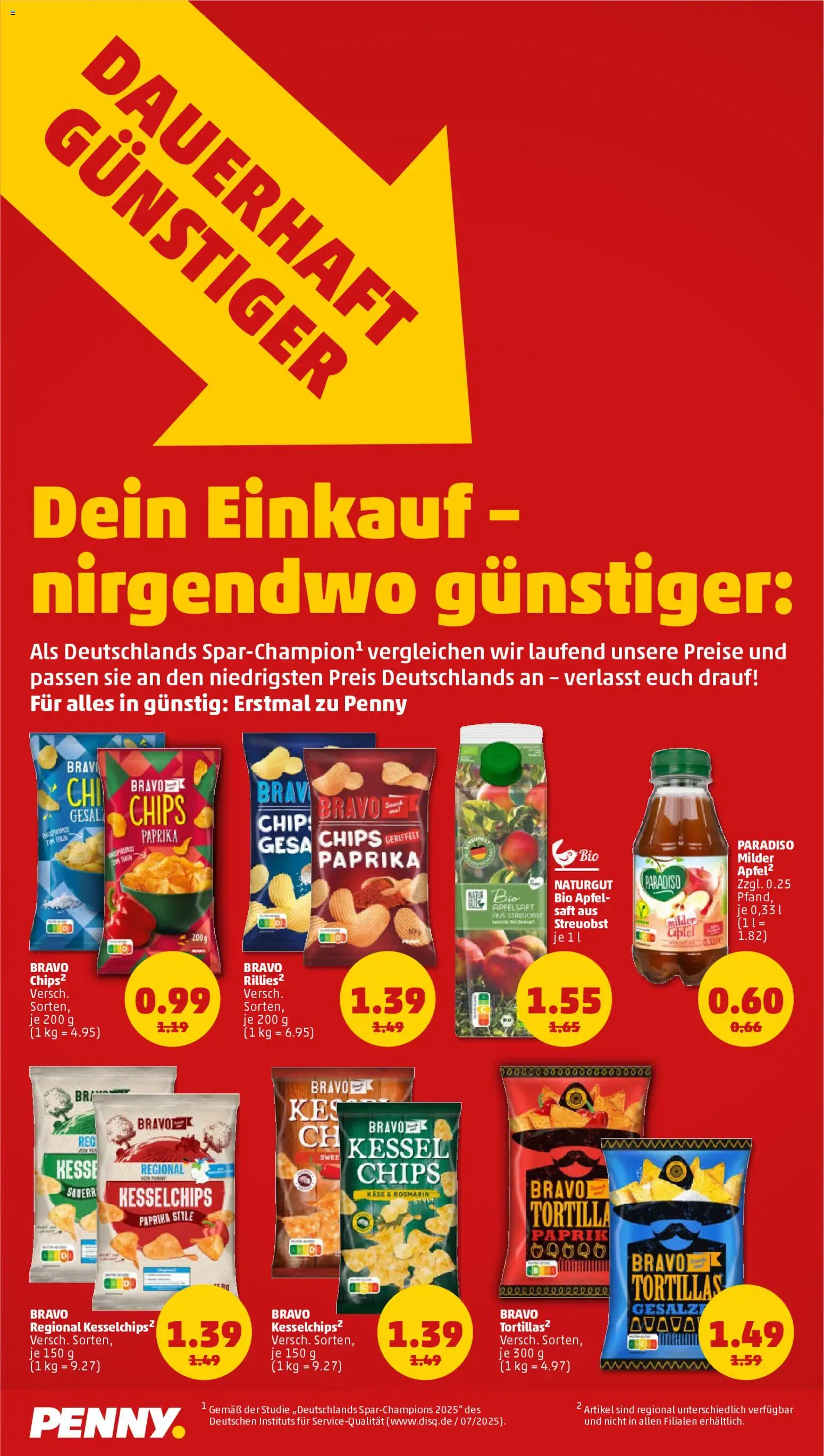 Penny Prospekt 	 – gültig ab 15.12.2025 | Seite: 2 | Produkte: Apfelsaft, Paprika, Saft, Chips