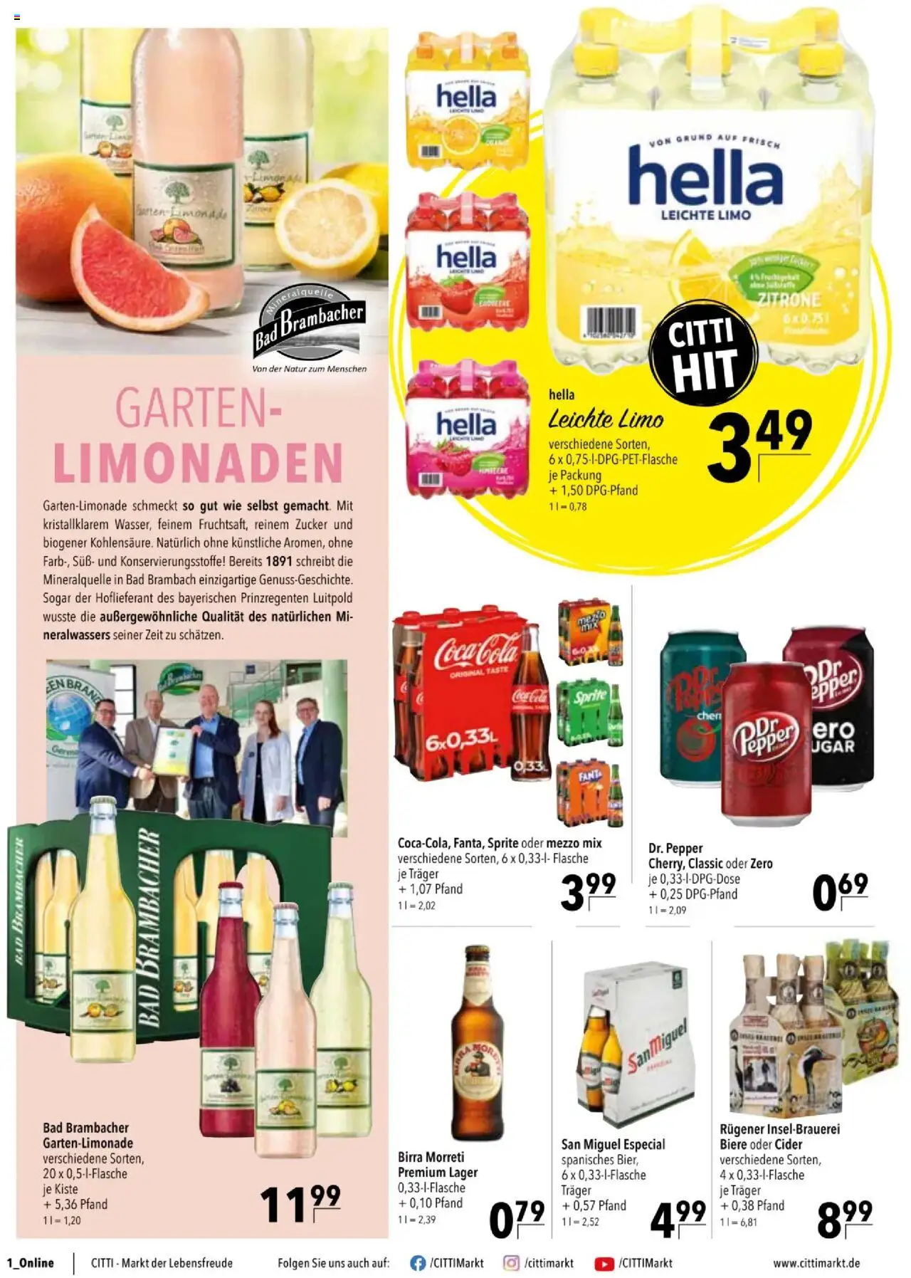 CITTI tilbudsavis – gyldig fra 16.09.2025 | Side: 12 | Produkter: Coca Cola, Fanta, Cola, Bad
