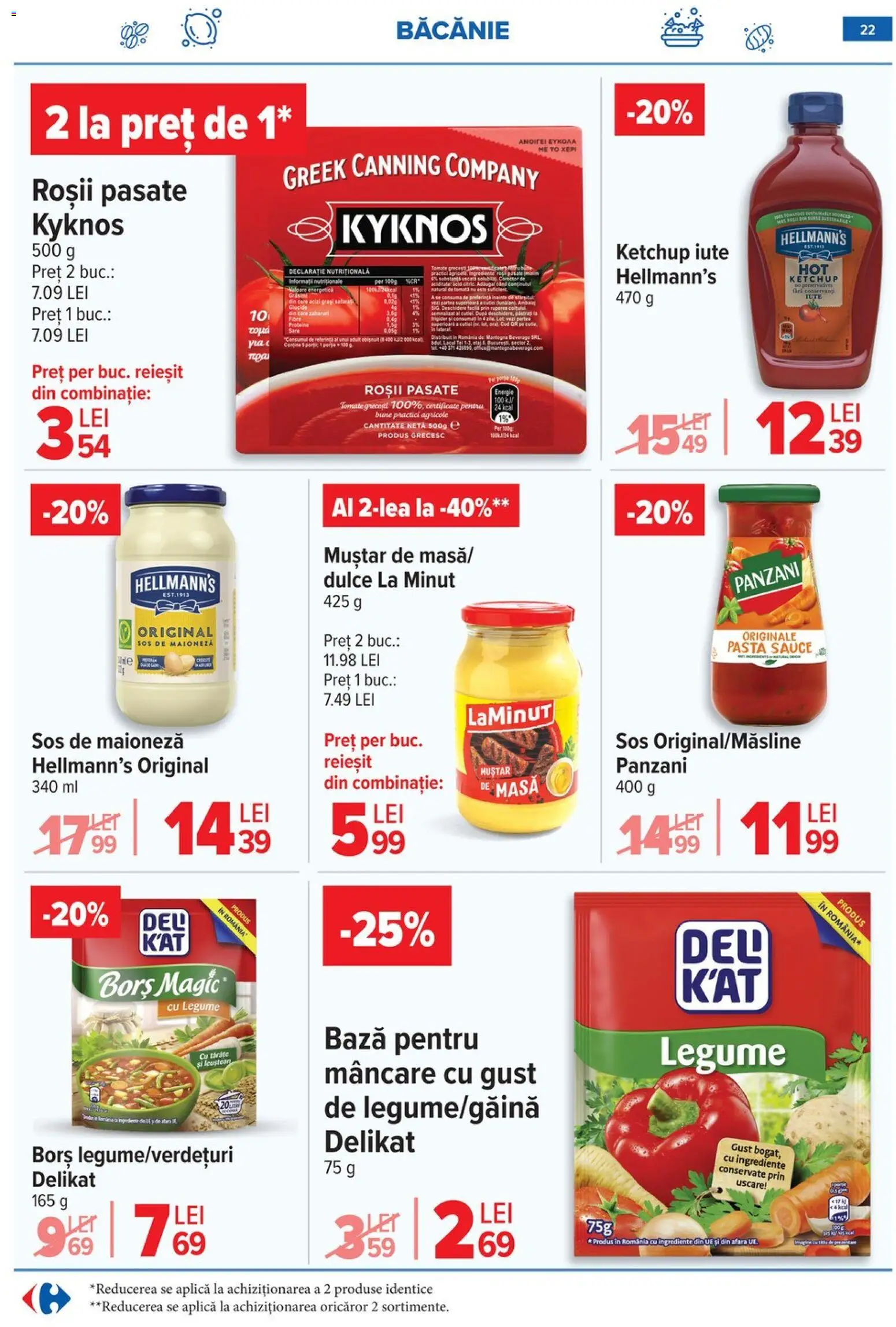 Noul catalog Carrefour – valabil de la 25.02.2026 | Pagină: 23 | Produse: Borș, Legume, Maioneză, Sos