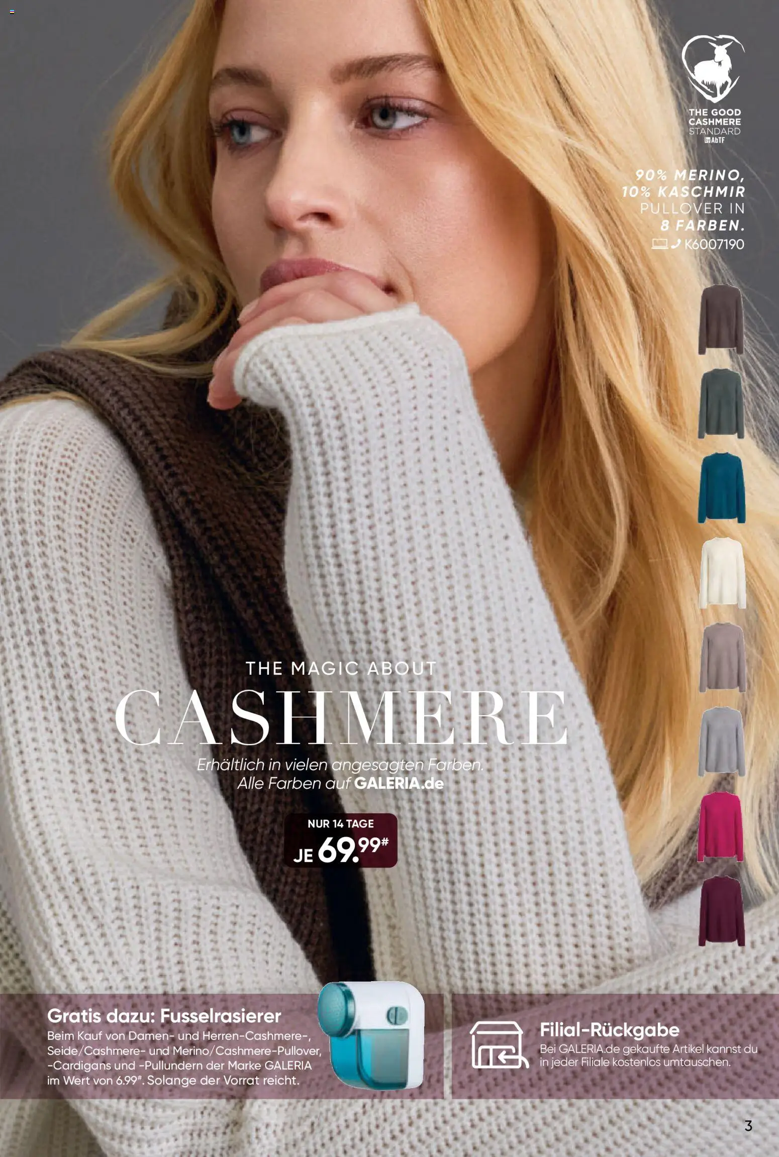 Galeria Karstadt Kaufhof Prospekt 	 – gültig ab 13.11.2025 | Seite: 3 | Produkte: Pullover