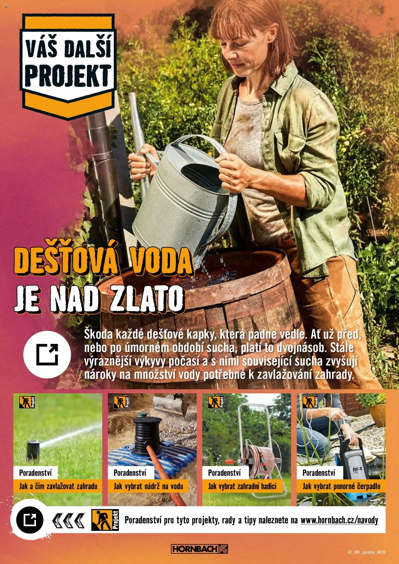 HORNBACH leták - Zavlažování od 08.04.2026 | Strana: 2 | Produkty: Voda, Ponorné čerpadlo, Čerpadlo