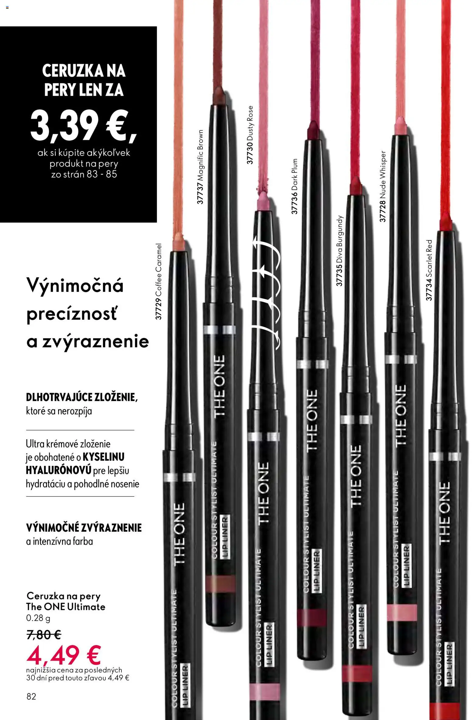 Nové Oriflame akcie – leták je platný od 04.03.2026 | Strana: 82 | Produkty: Ceruzka