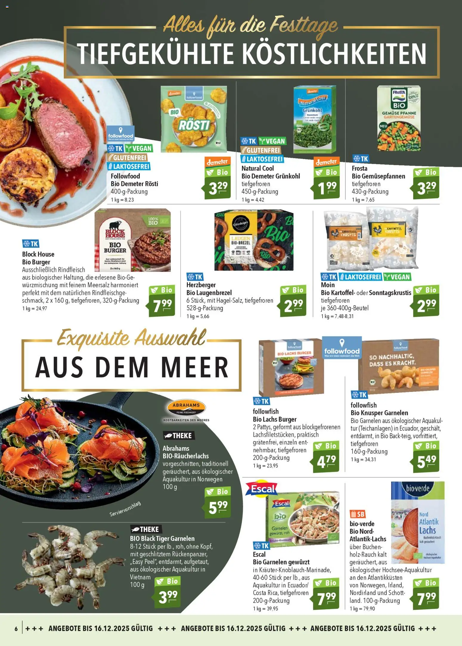 CITTI Markt Bio logisch! – gültig ab 03.12.2025 | Seite: 6 | Produkte: Theke, Tür, Burger, Garnelen