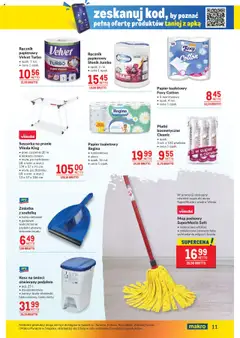 Makro Gazetka od 19.08.2025 | Strona: 11 | Produkty: Kosz, Płatki kosmetyczne, Vileda, Ręcznik papierowy