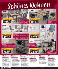 Norma Bestellmagazin Dezember 2025 ab 01.12.2025 gültig | Seite: 22 | Produkte: Weinregal, Esstisch, Tisch, Stuhl