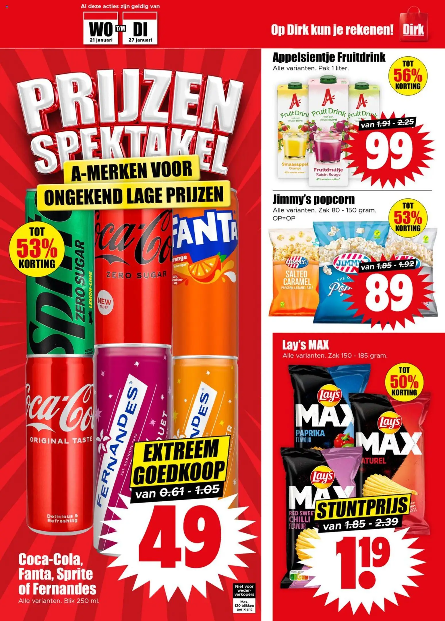 {H1} | Pagina: 19 | Producten: Fanta, Sprite, Zak, Fruit