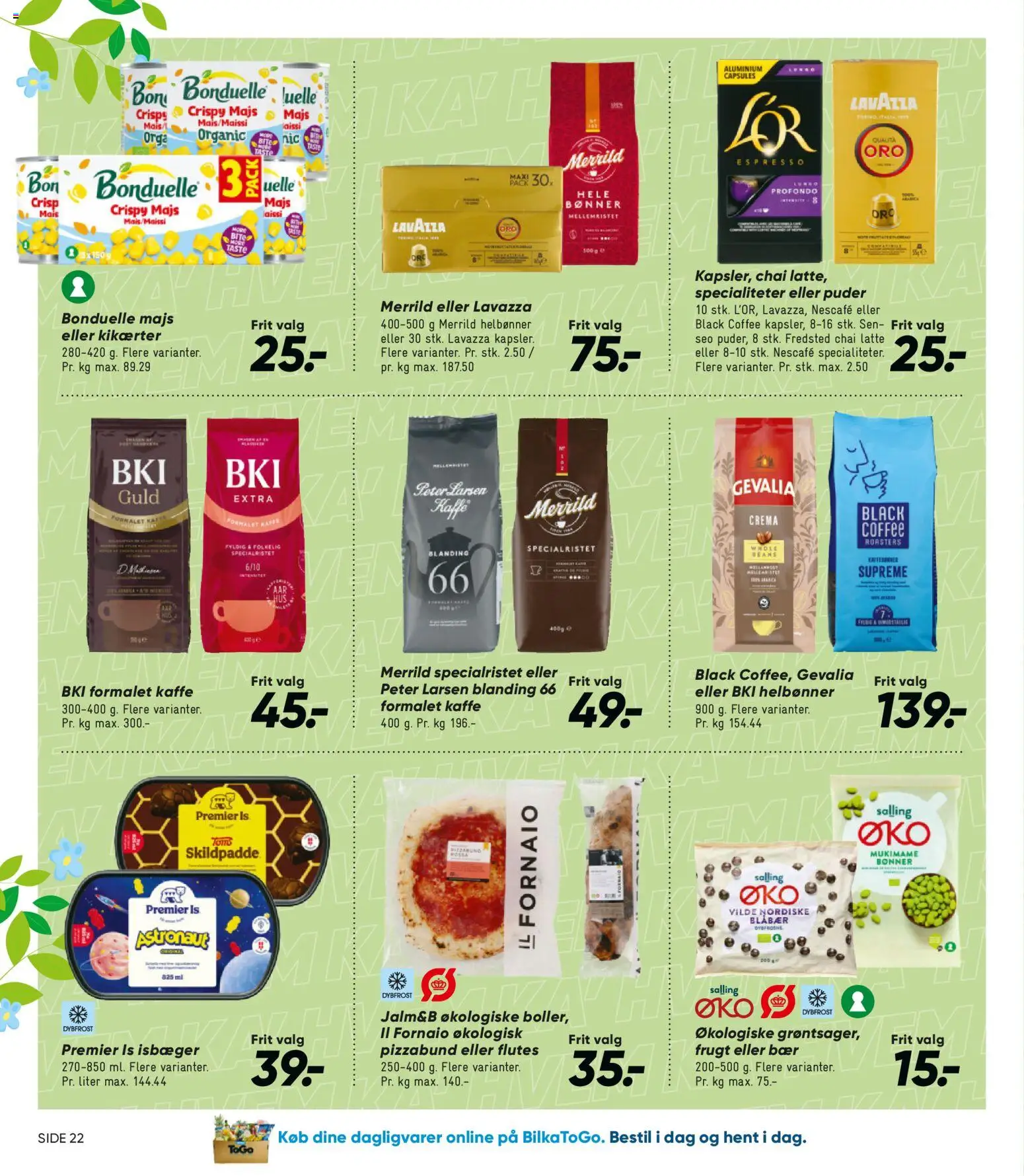 Bilka tilbudsavis – gyldig fra 24.04.2026 | Side: 36 | Produkter: Blåbær, Majs, Kikærter, Is