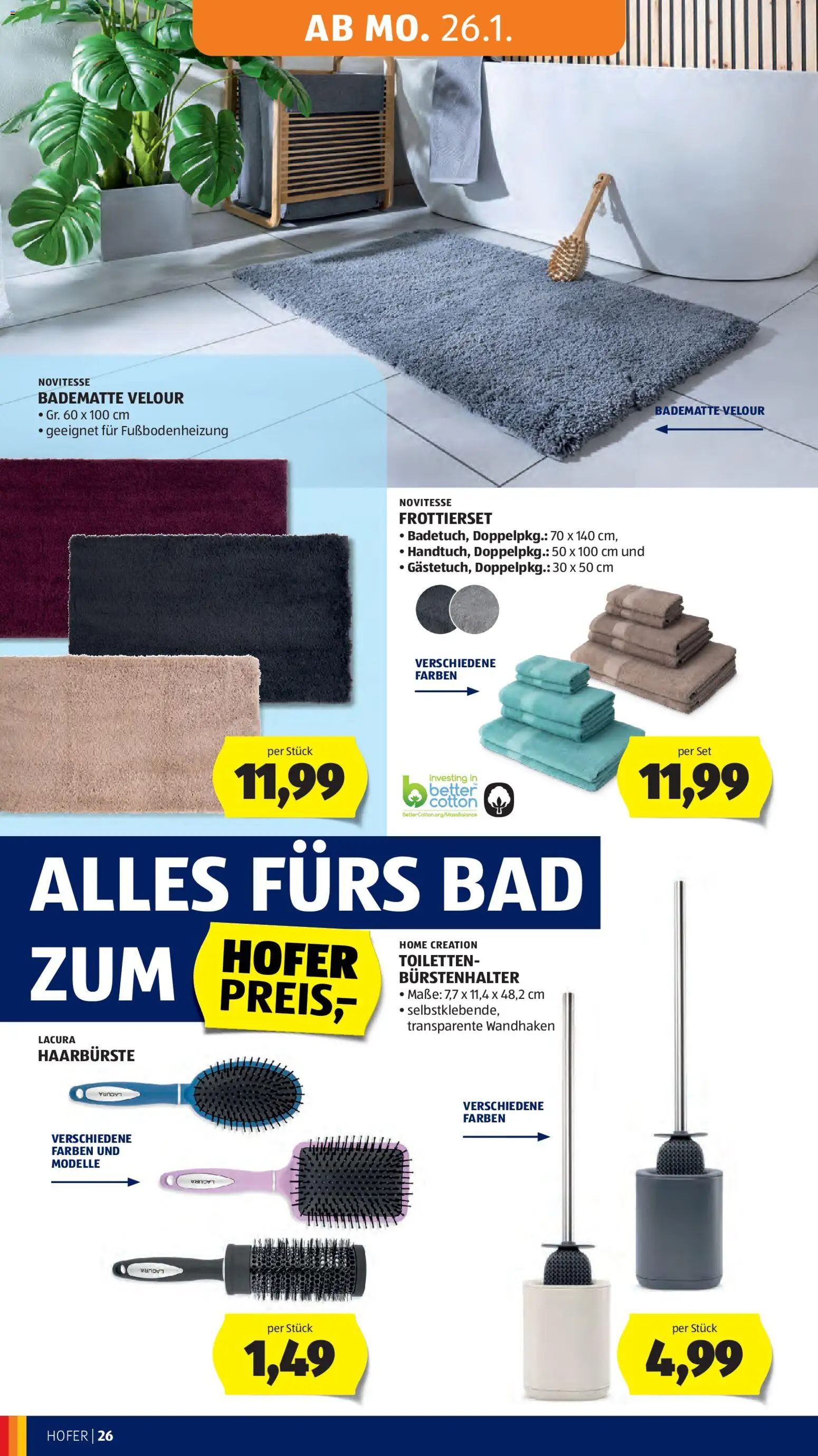 Hofer Flugblatt gültig ab 23.01.2026 | Seite: 30 | Produkte: Bad