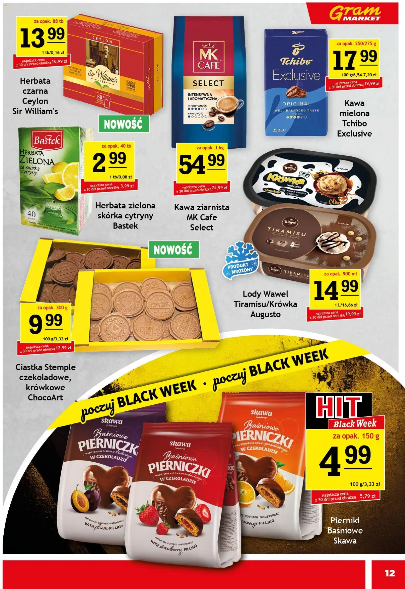 Gram Market Black Friday od 19.11.2025 | Strona: 12 | Produkty: Kawa ziarnista, Krowka, Tiramisu, Cytryny