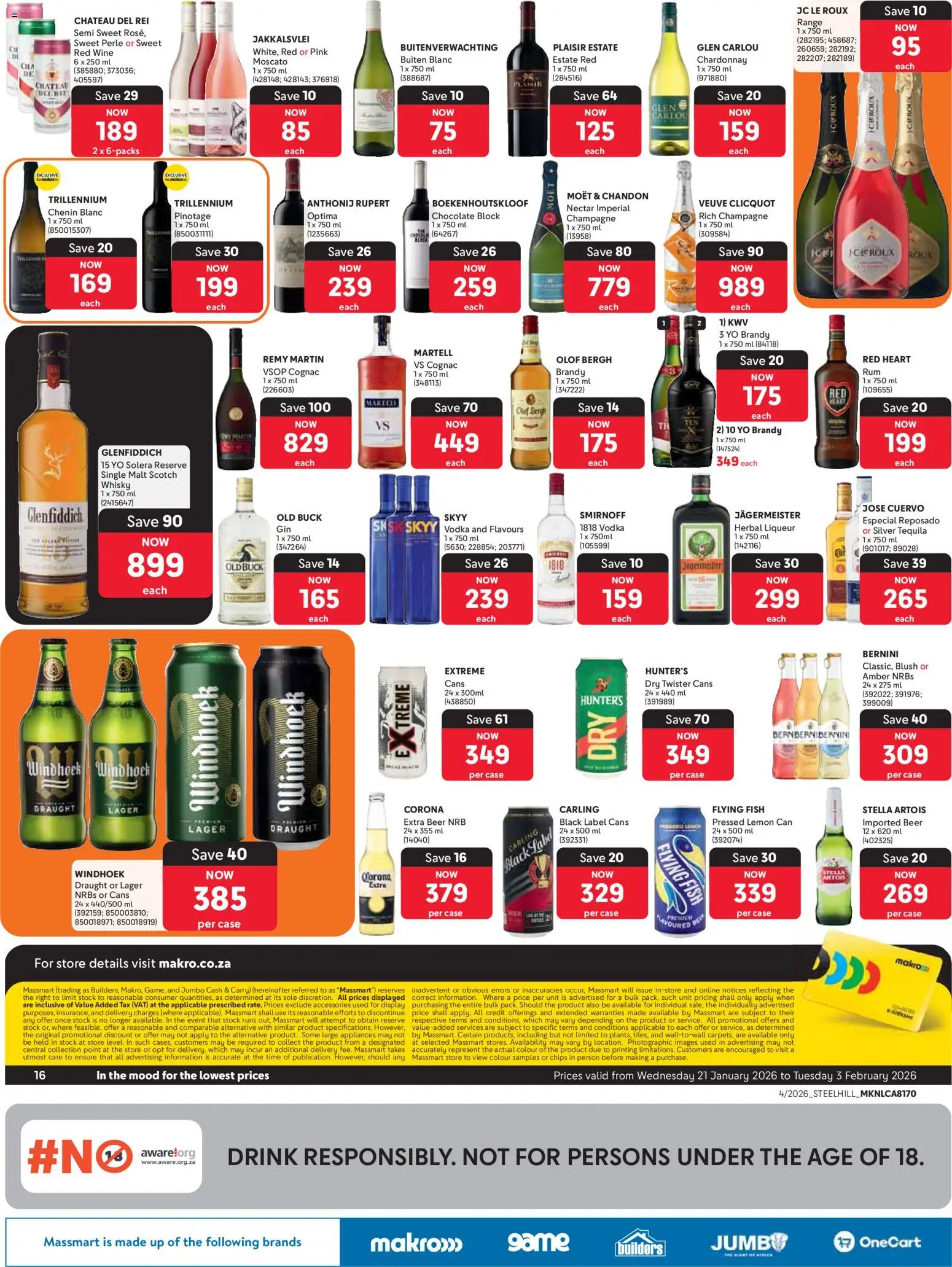 New Makro catalogue – valid from 21.01.2026 | Page: 16 | Products: Case, Brandy, Blush, Stock