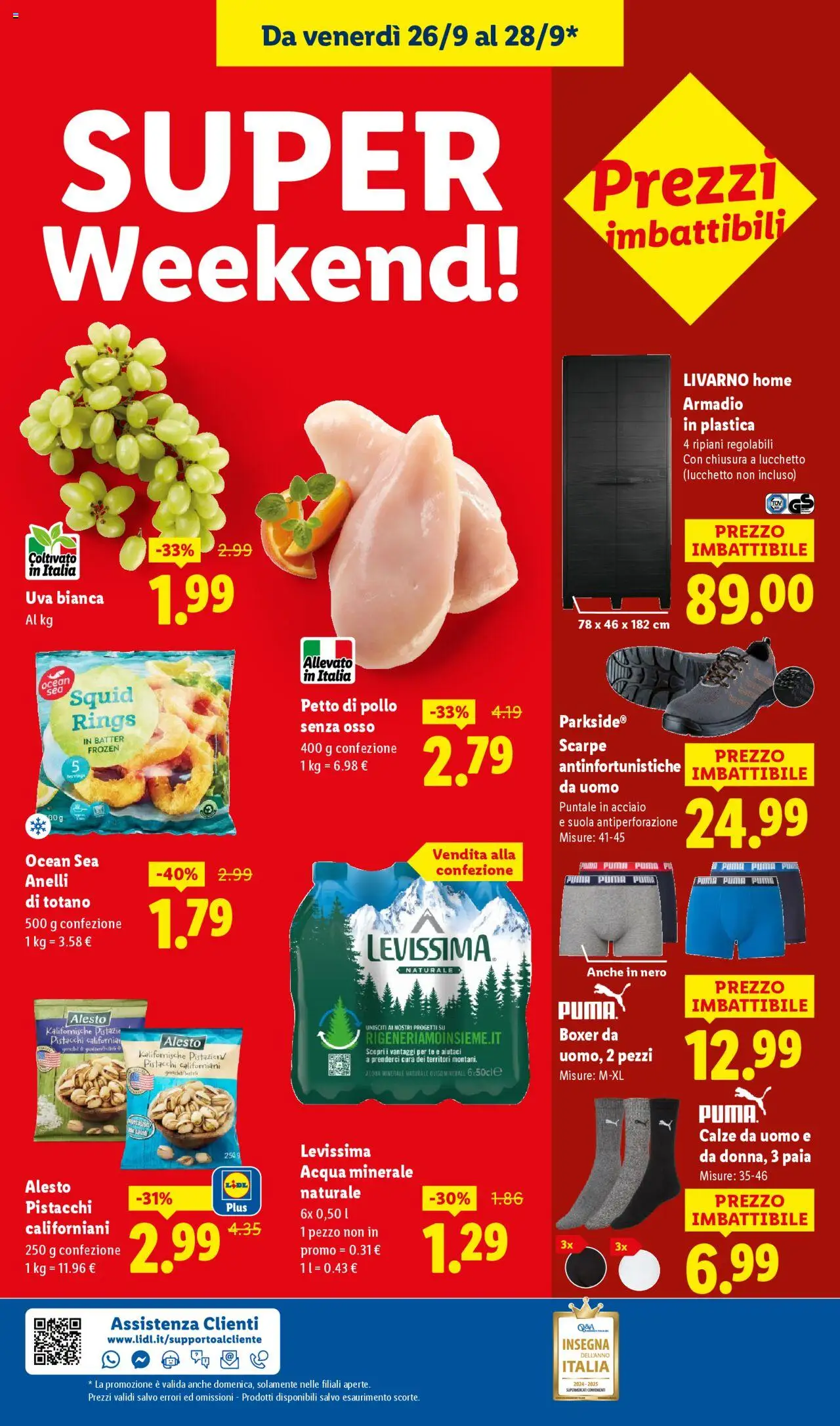 Volantino Lidl del 22.09.2025 | Pagina: 54 | Prodotti: Petto di Pollo, Acqua, Uva, Pistacchi