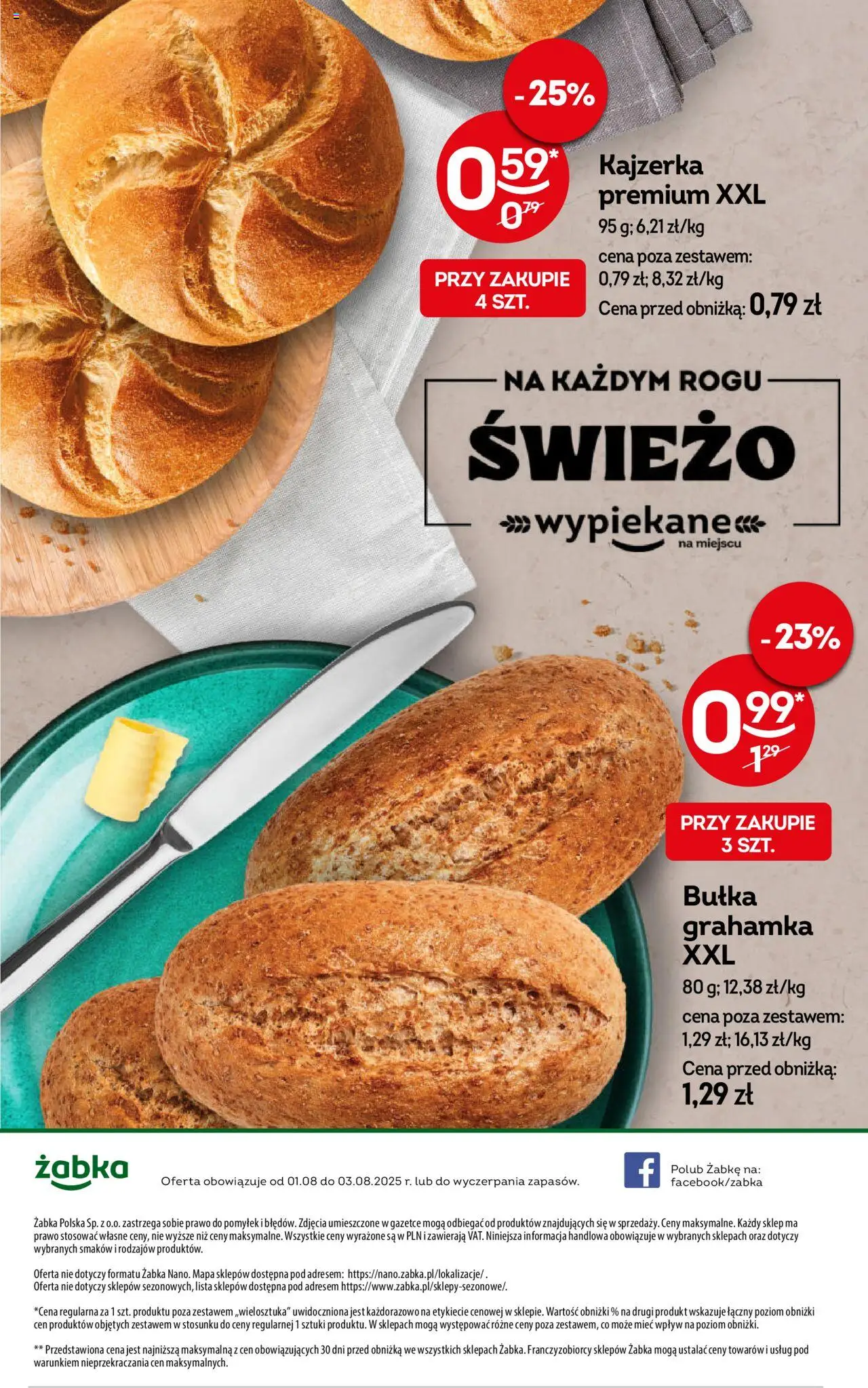 Żabka Gazetka - Weekendowe promocje od 01.08.2025 | Strona: 10 | Produkty: Bułka