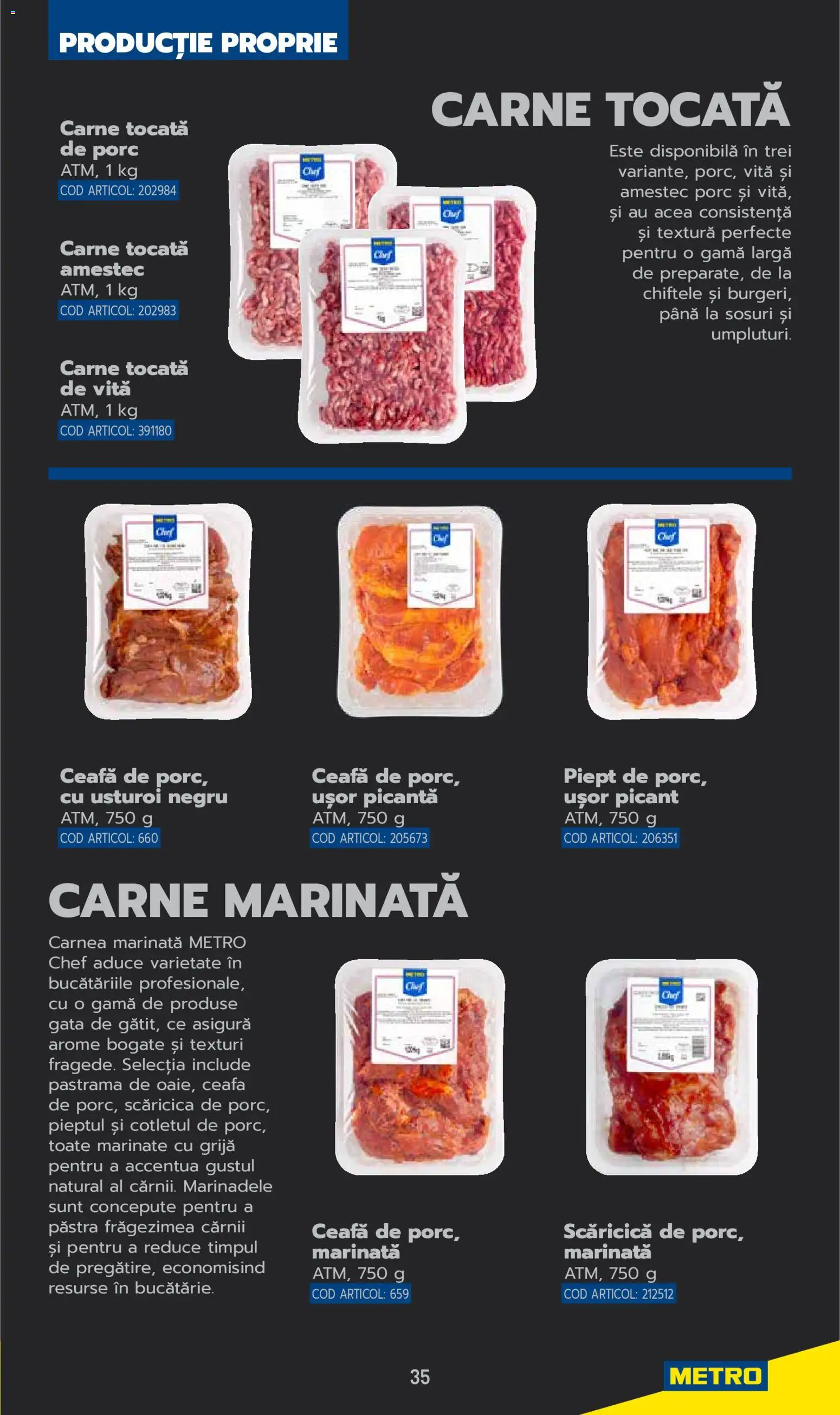 Noul catalog Metro – valabil de la 03.06.2025 | Pagină: 35 | Produse: Carne tocată, Chiftele, Usturoi