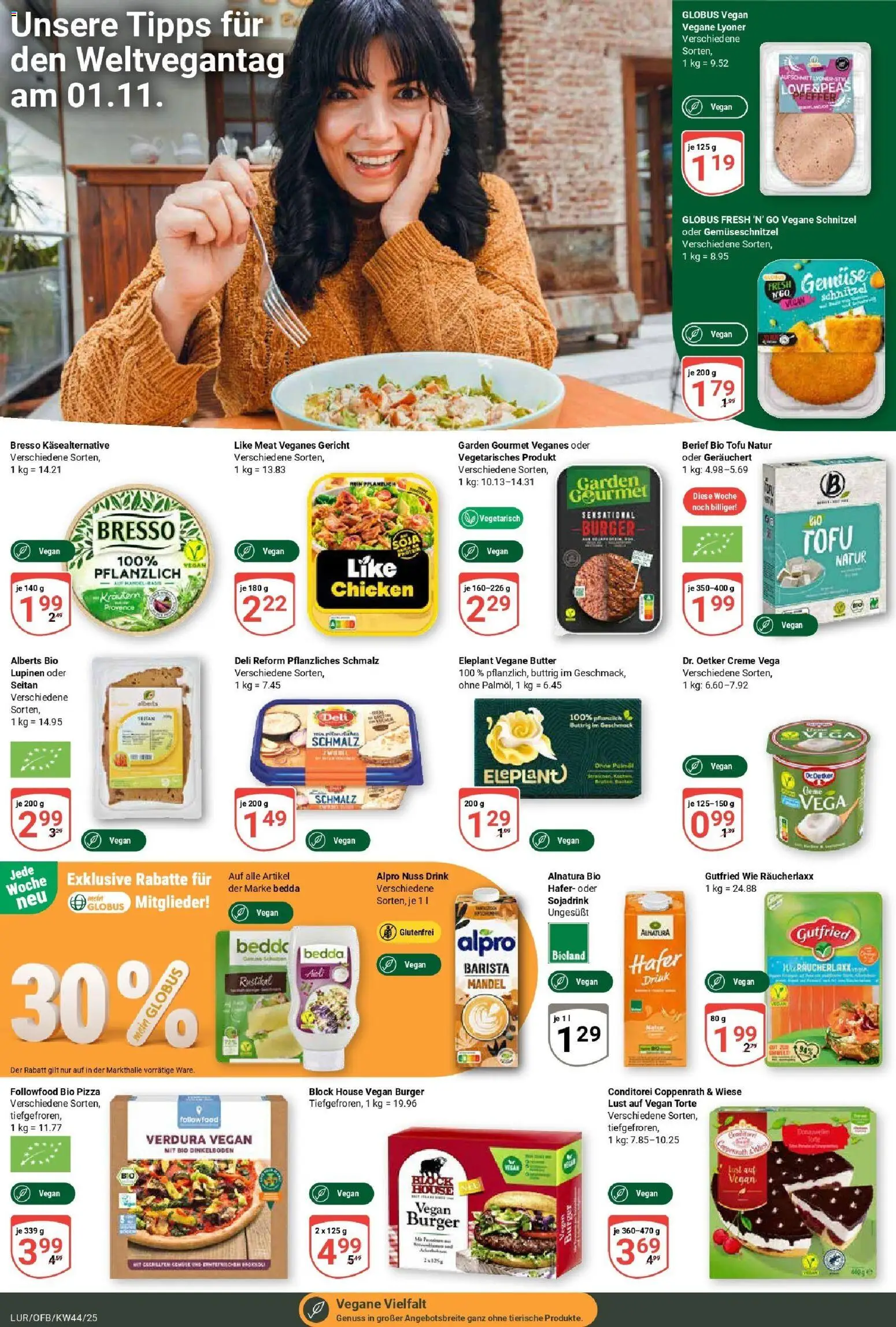 Globus prospekt Hamburg	 – gültig ab 26.10.2025 | Seite: 17 | Produkte: Butter, Creme, Like meat, Pizza