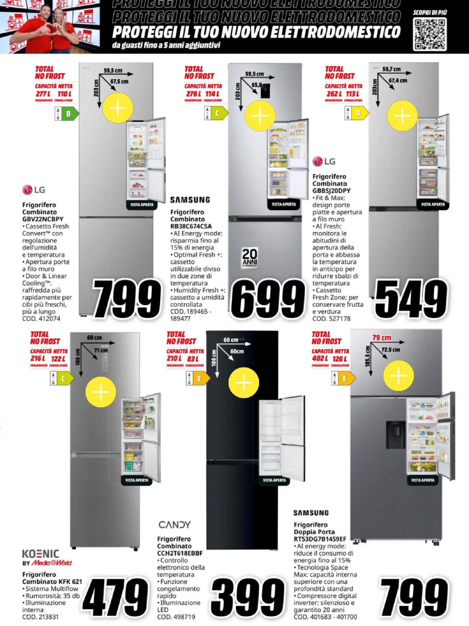 Volantino Media World del 12.11.2025 | Pagina: 25 | Prodotti: Compressore, Frutta, Frigorifero combinato, Samsung