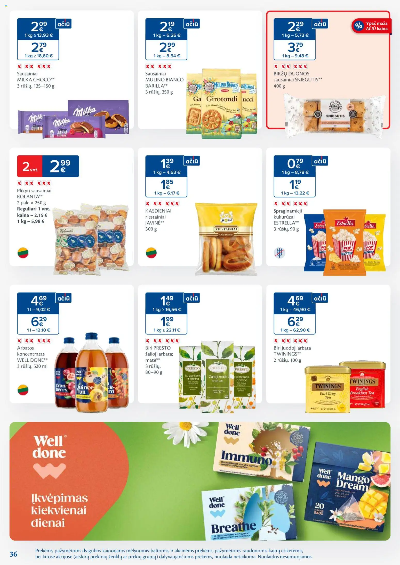 MAXIMA akcijos nuo 20.01.2026 | Puslapis: 36 | Prekių: Sausainiai, Kukurūzai, Arbata