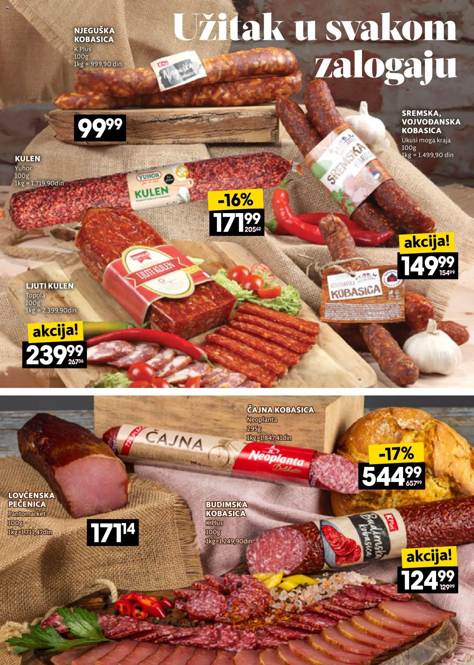 Idea katalog - važi od 23.10.2025 | Strana: 2 | Proizvode: Kulen, Kobasica, Pečenica
