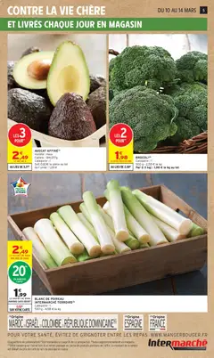 Intermarché - Prévisualisation de AVOCAT AFFINÉ (1), Variété: Hass, Calibre: 184/217g, Catégorie : 1 valide à partir de 10.03.2026 | Page: 5 | Produits: Avocat, Brocoli, Poireau