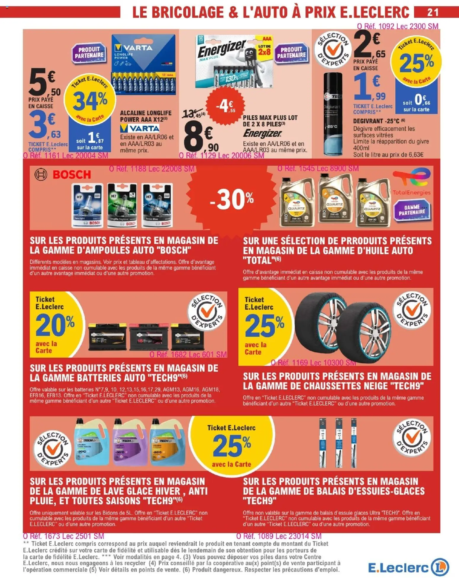 {H1} | Page: 21 | Produits: Glaces, Piles