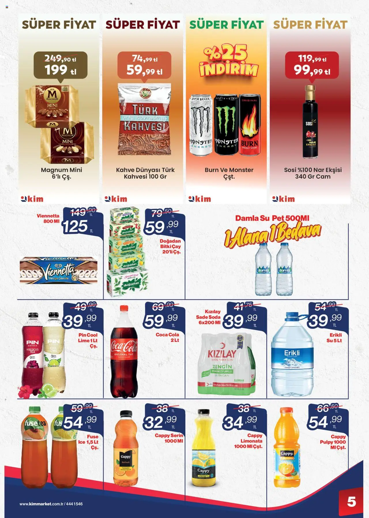 Kim Market Katalog - 15.08.2025 tarihinden itibaren geçerlidir | Sayfa: 5 | Ürünler: Limonata, Soda, Maden suyu, Nar