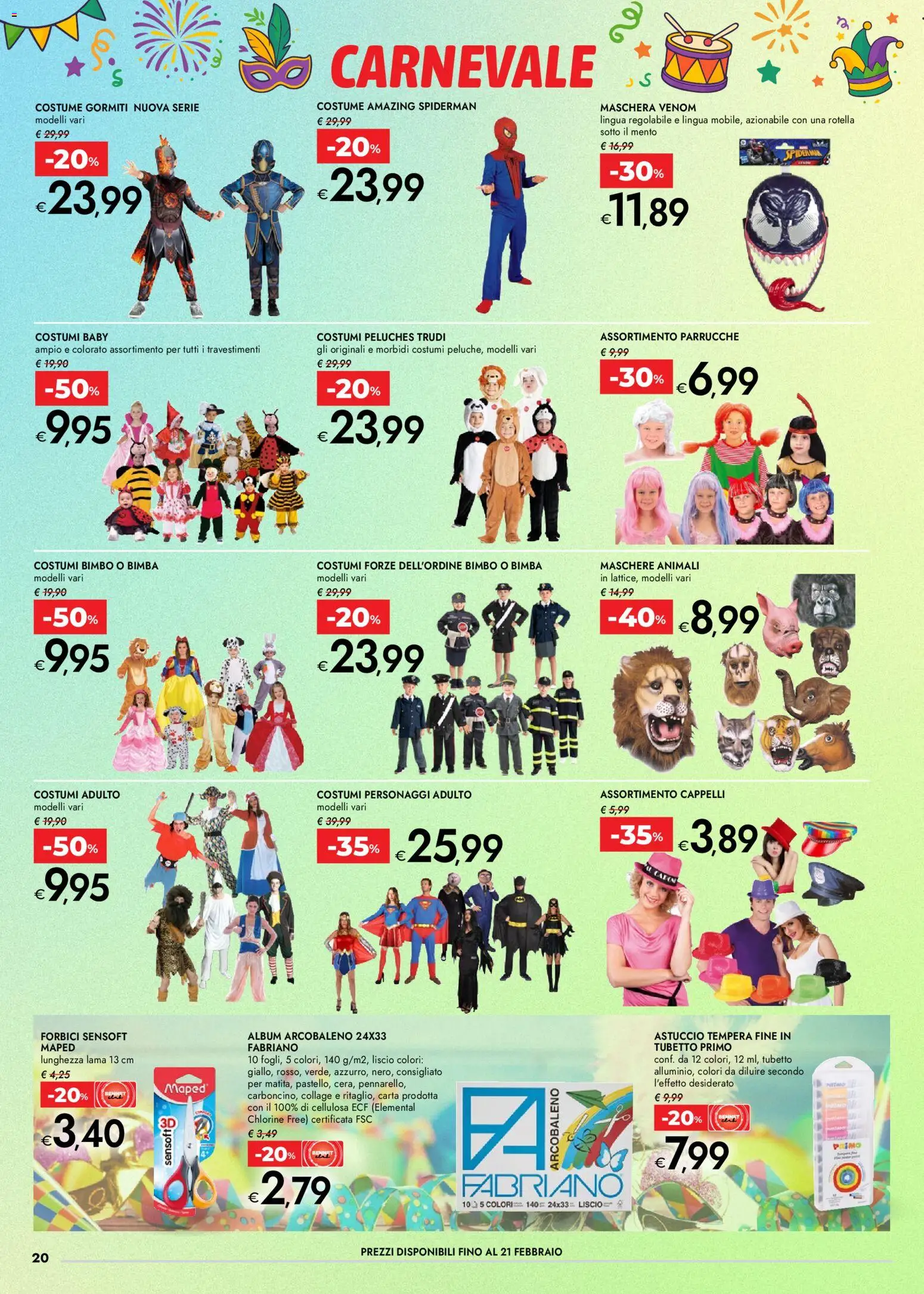 Volantino bennet del 29.01.2026 | Pagina: 20 | Prodotti: Maschera, Astuccio