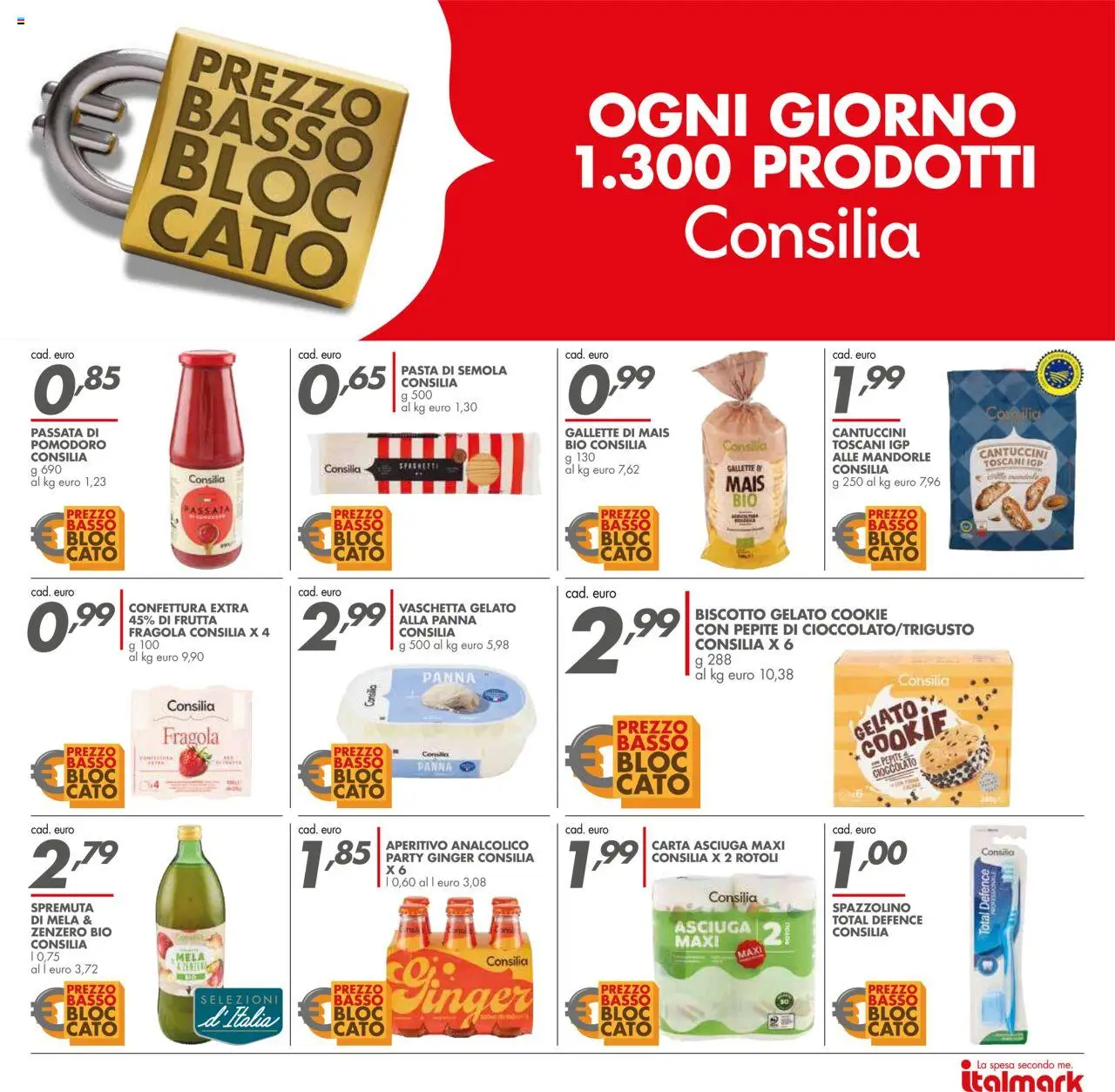 Volantino Italmark del 06.08.2025 | Pagina: 21 | Prodotti: Cioccolato, Spazzolino, Frutta, Pasta