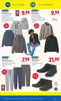 Vista previa Esmara Men Pantalón de chándal, Interior afelpado de tacto suave. Bolsillos laterales, bolsillo trasero, cintura elástica y cordón. 3 modelos. válido desde el 27.10.2025 | Página: 21