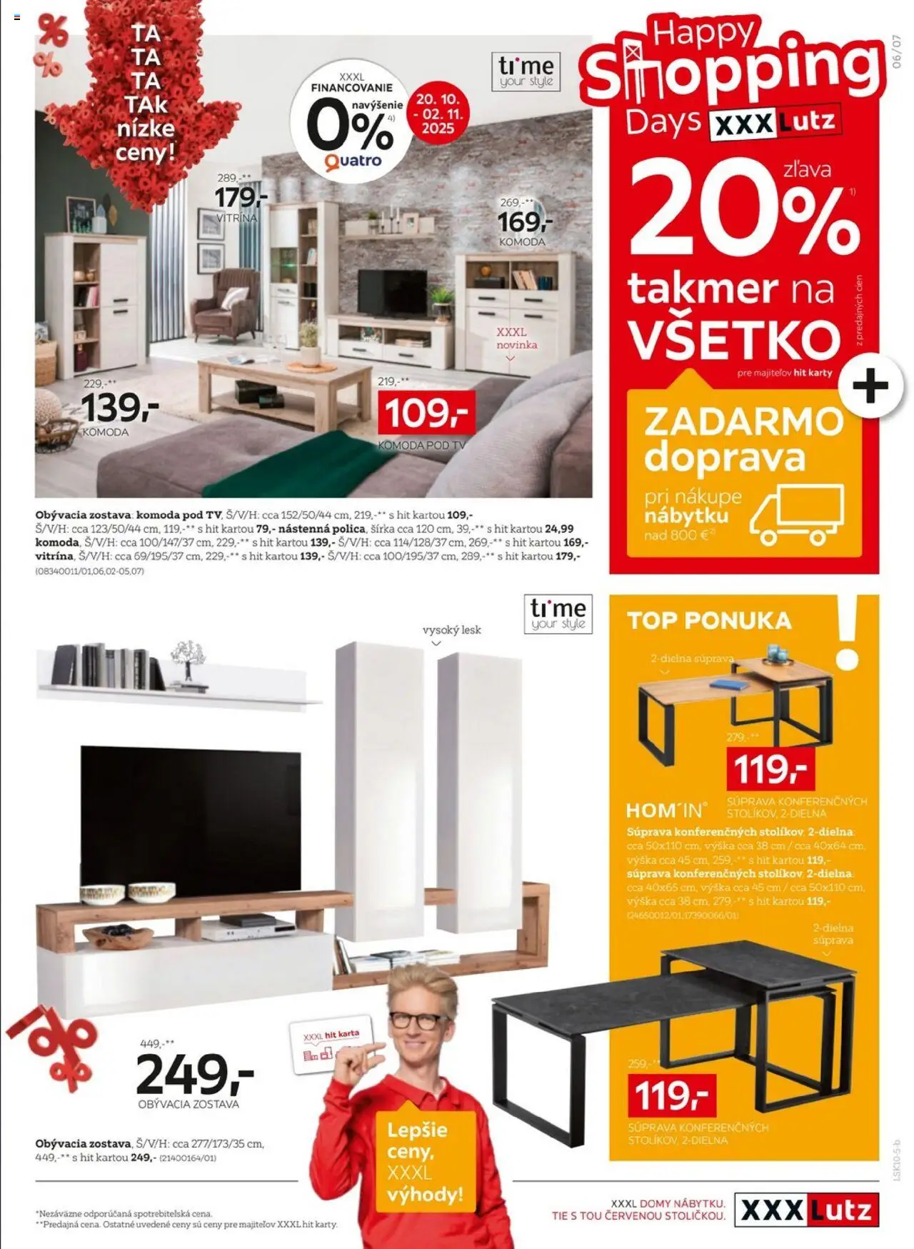 Nové XXXLutz akcie – leták je platný od 20.10.2025 | Strana: 7 | Produkty: Komoda, Obývacia zostava