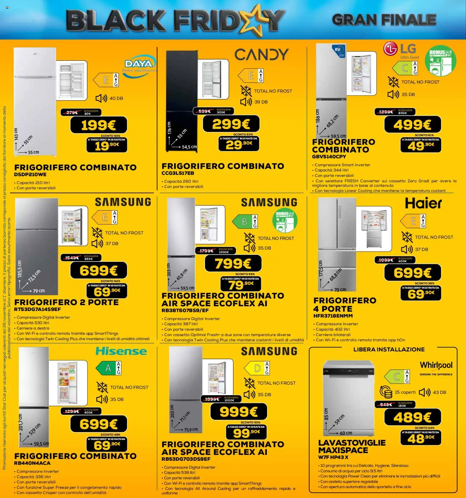 Volantino Euronics del 26.11.2025 | Pagina: 73 | Prodotti: Compressore, Lavastoviglie, The, Frigorifero