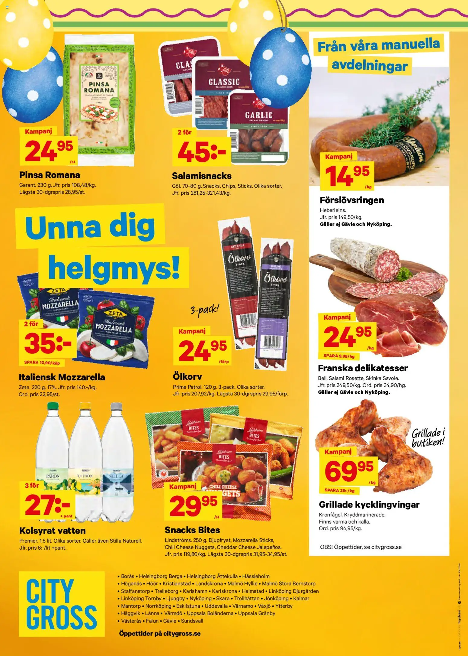 City Gross reklamblad aktuell från 23.03.2026 | Sida: 10 | Produkter: Galler, Chili, Salami, Skinka