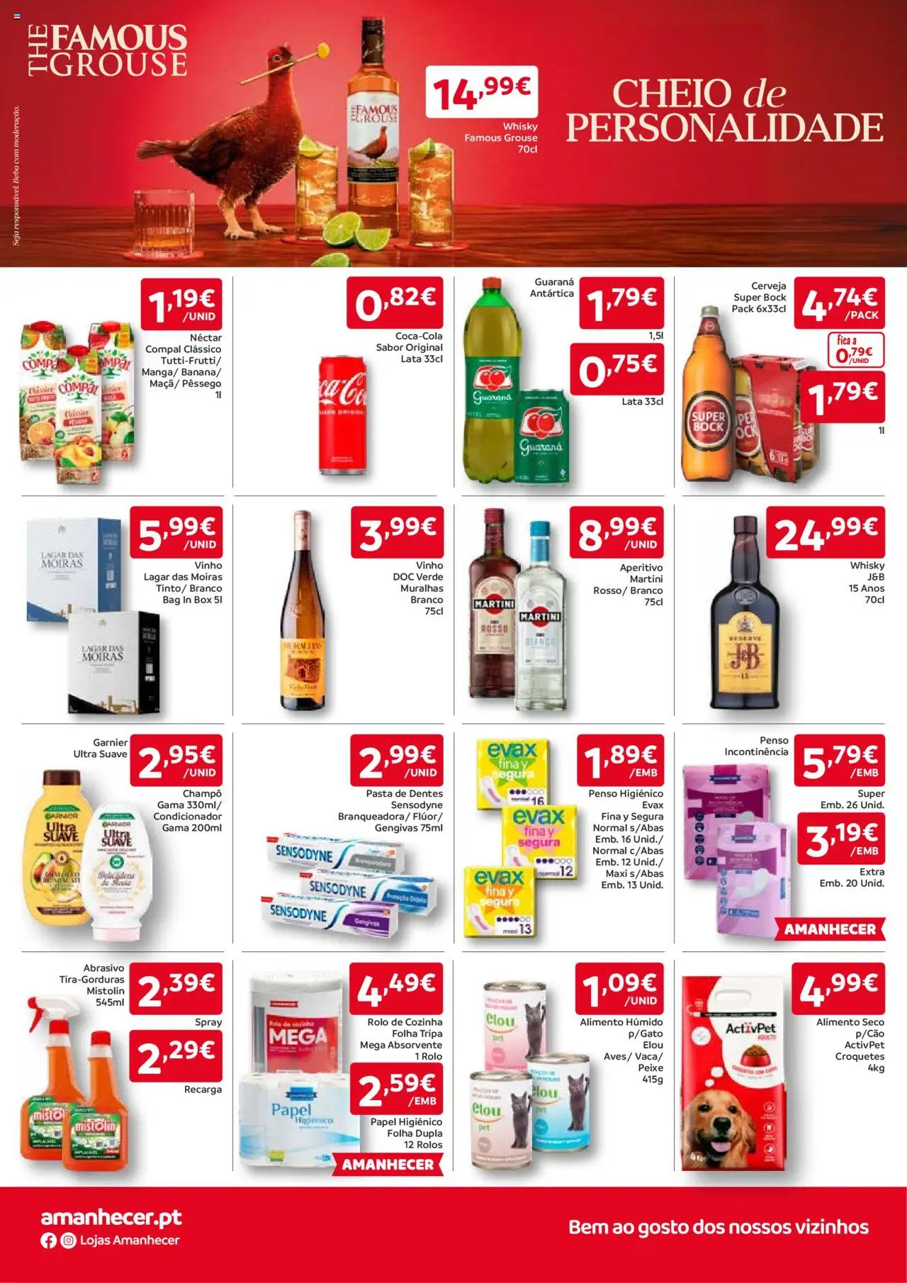 Amanhecer folheto │ válido de 14.08.2025 | Página: 4 | Produtos: Papel higiénico, Super bock, Condicionador, Peixe