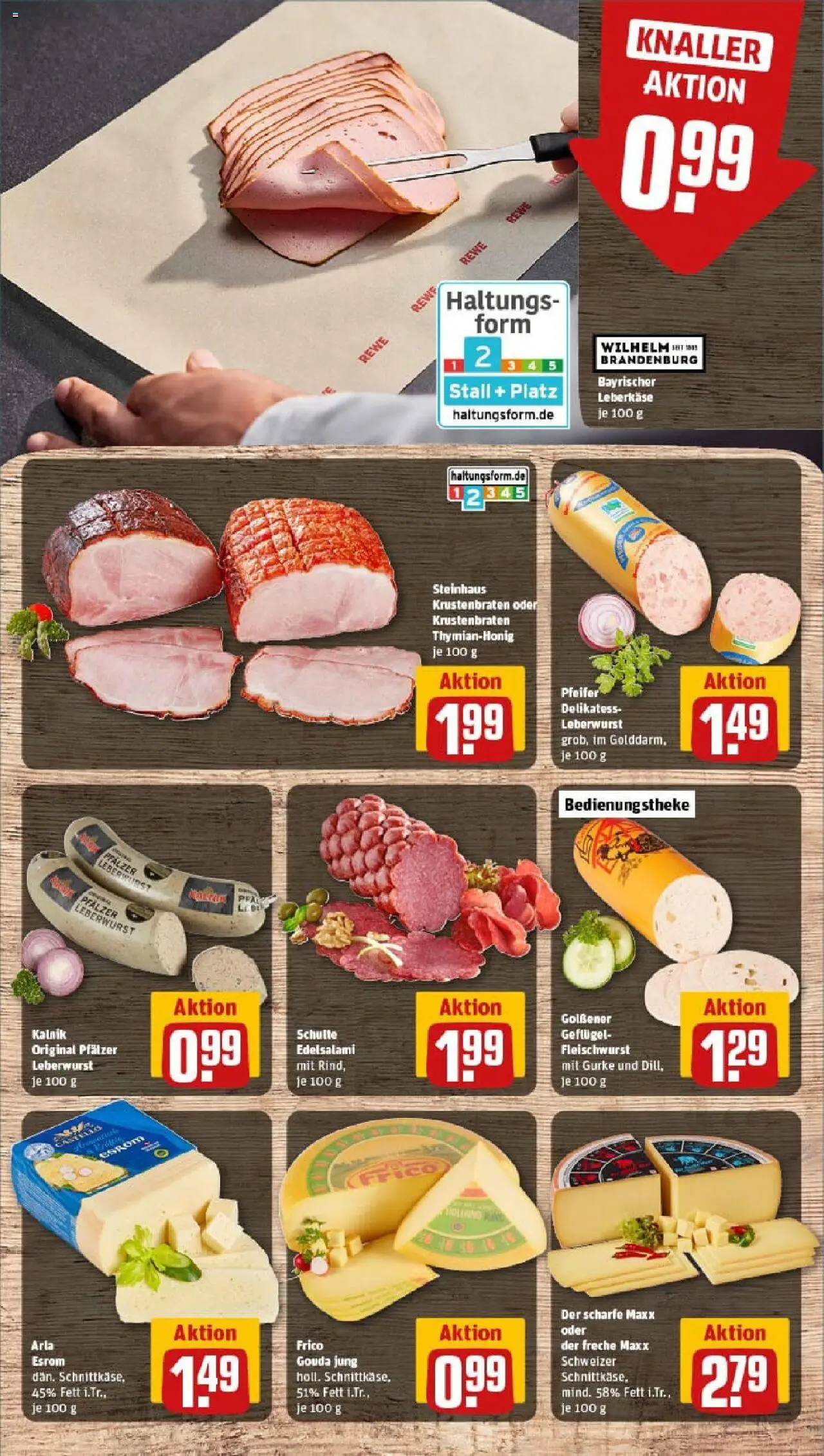 Rewe prospekt Wittenberge	 - gültig ab dem 22.06.2025 | Seite: 9 | Produkte: Gouda, Krustenbraten, Leberkase