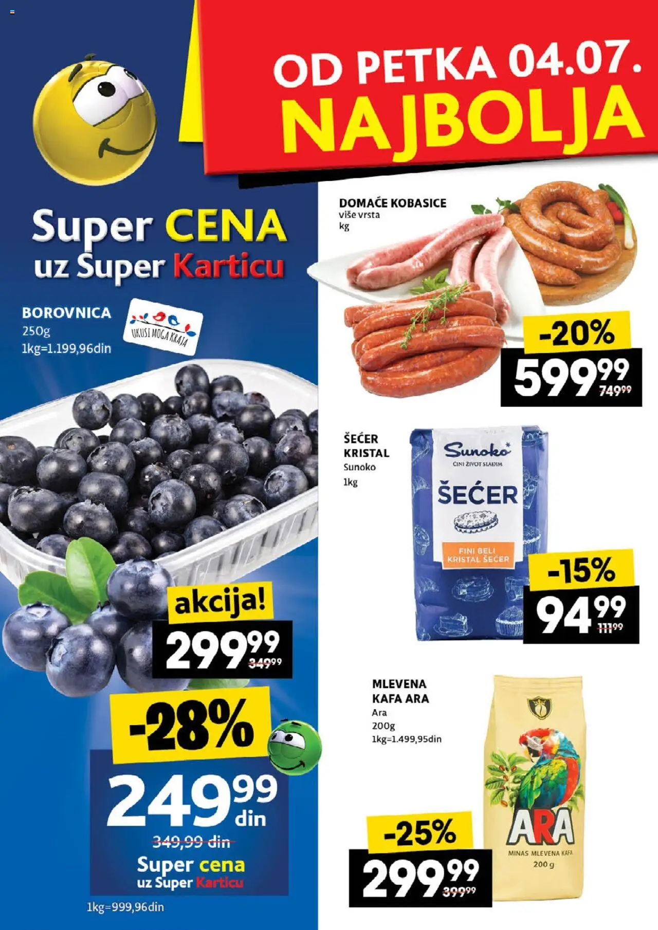 Idea katalog - važi od 03.07.2025 | Strana: 2 | Proizvode: Šećer kristal, Šećer, Borovnica, Kafa