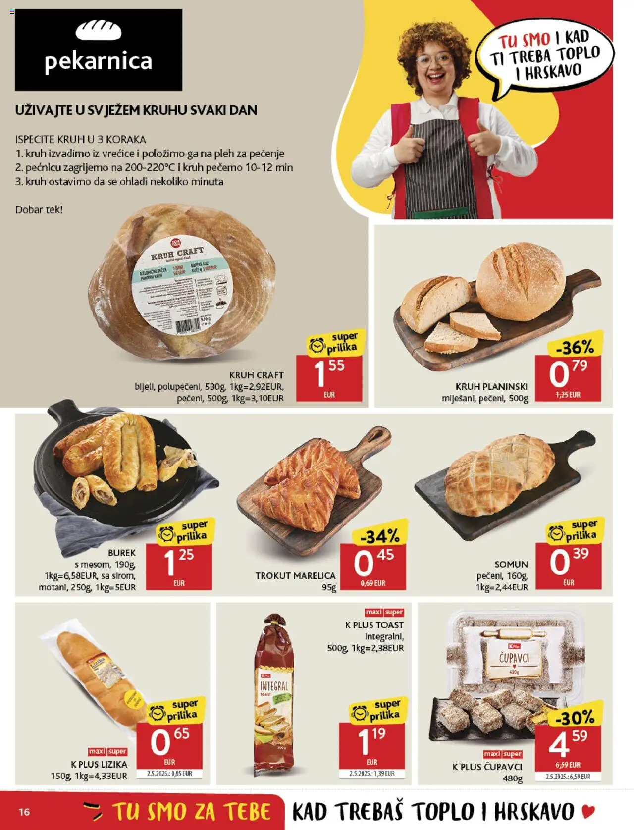 Konzum HR akciós ujság - amely érvényes a következő dátumtól: 06.08.2025 | Oldal: 16 | Termékek: Burek