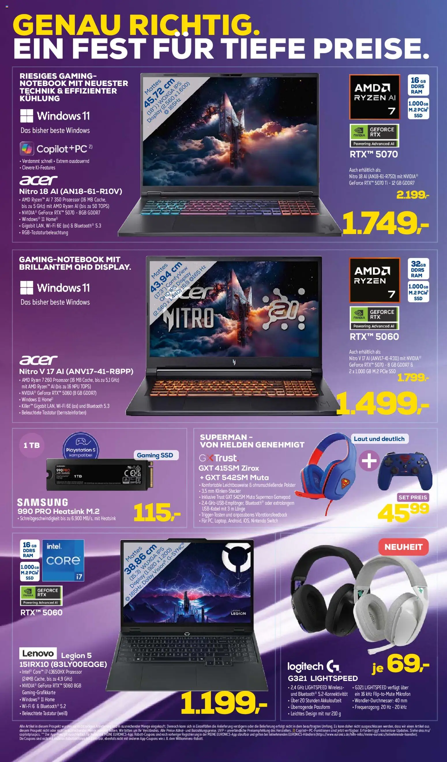 Euronics  Aktueller Prospekt – gültig ab 24.12.2025 | Seite: 3 | Produkte: Playstation, Mikrofon, Samsung, Notebook