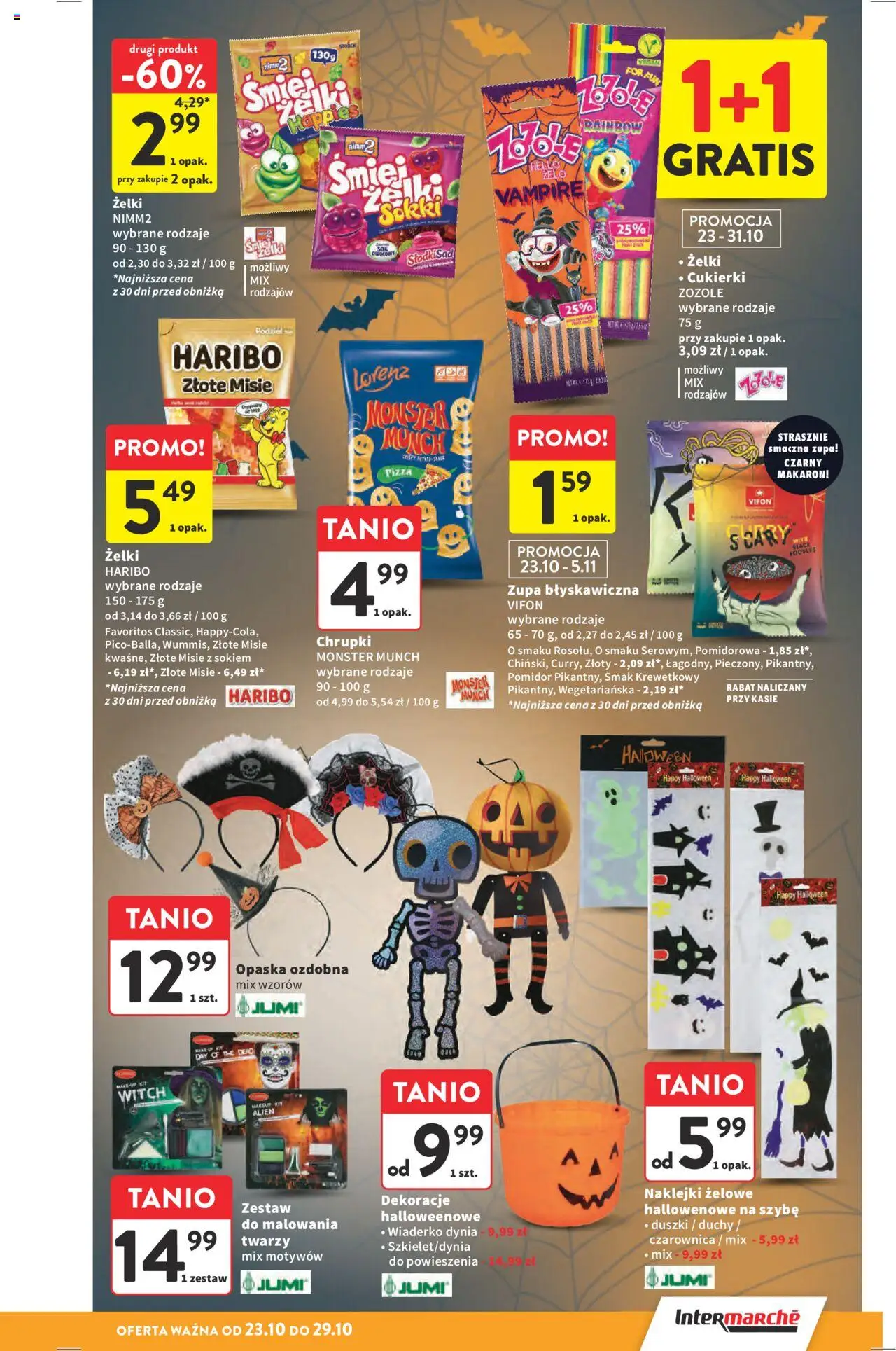 Intermarche Gazetka od 23.10.2025 | Strona: 7 | Produkty: Dynia, Chrupki, Naklejki, Cukierki