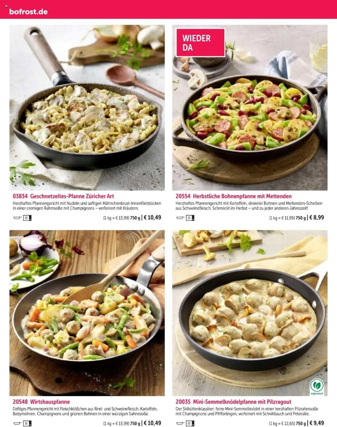 Bofrost Katalog – gültig ab 07.09.2025 | Seite: 90 | Produkte: Champignons, Nudeln
