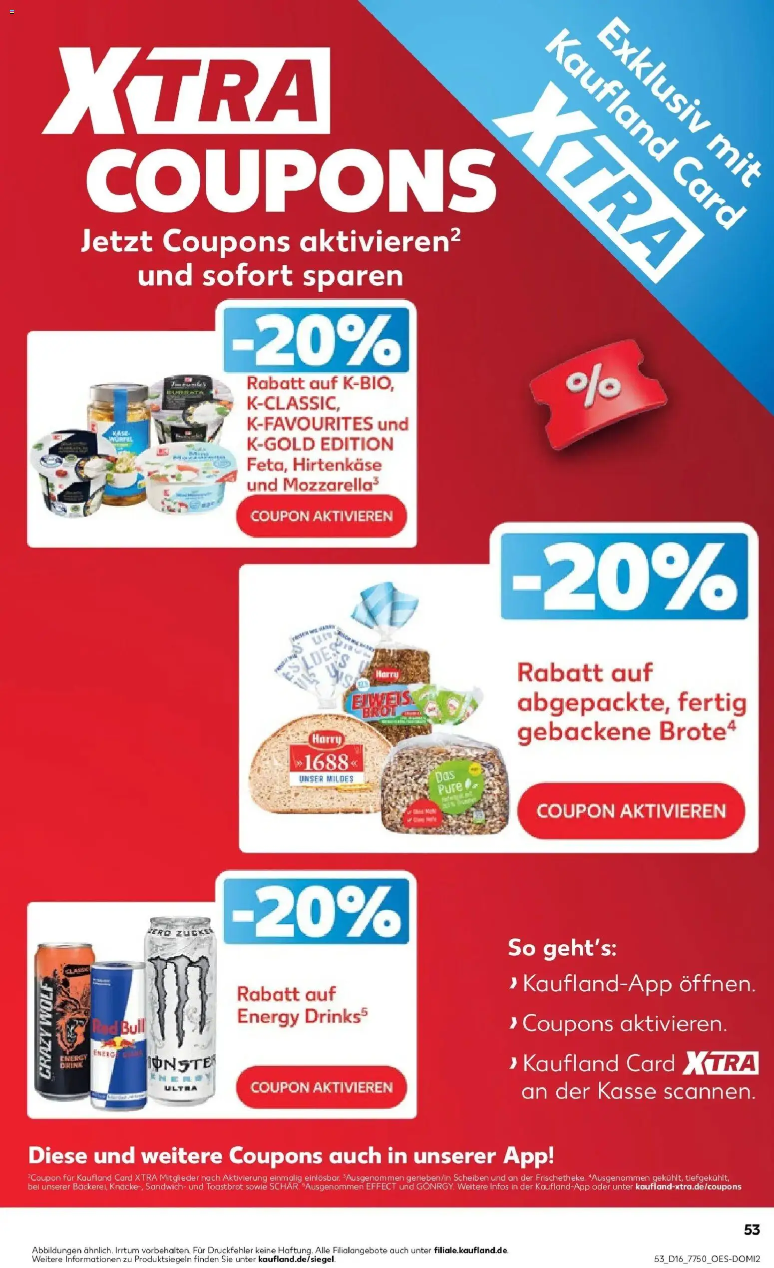 Kaufland Prospekt Erlangen	 – gültig ab 16.04.2026 | Seite: 53 | Produkte: Red bull, Energy, Toastbrot, Brot